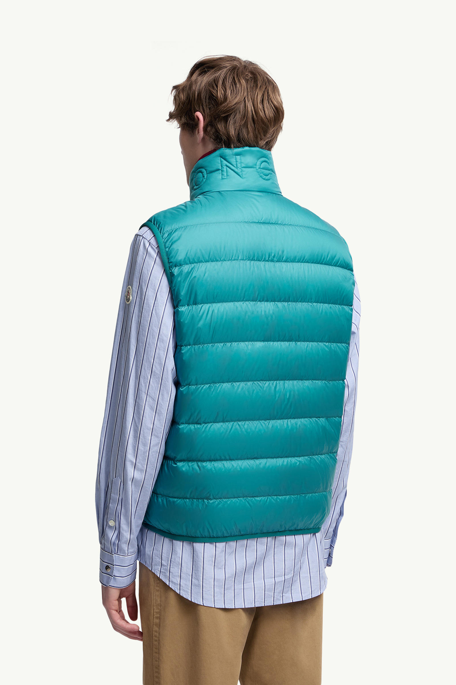 Rocoque Down Gilet Men Turquoise Moncler 4