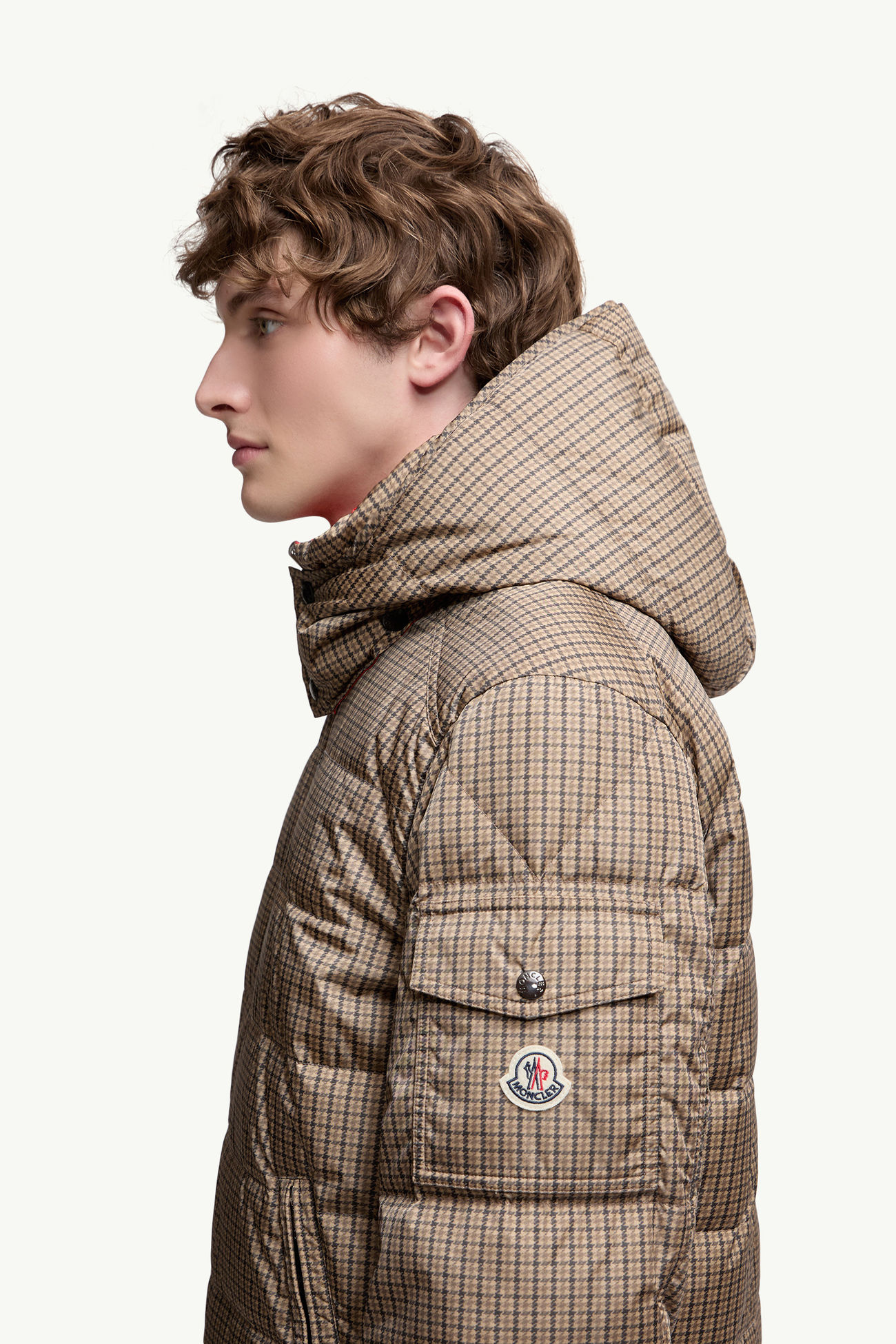 Jonage kurze Wende-Daunenjacke mit Kapuze Herren Braun Moncler 7