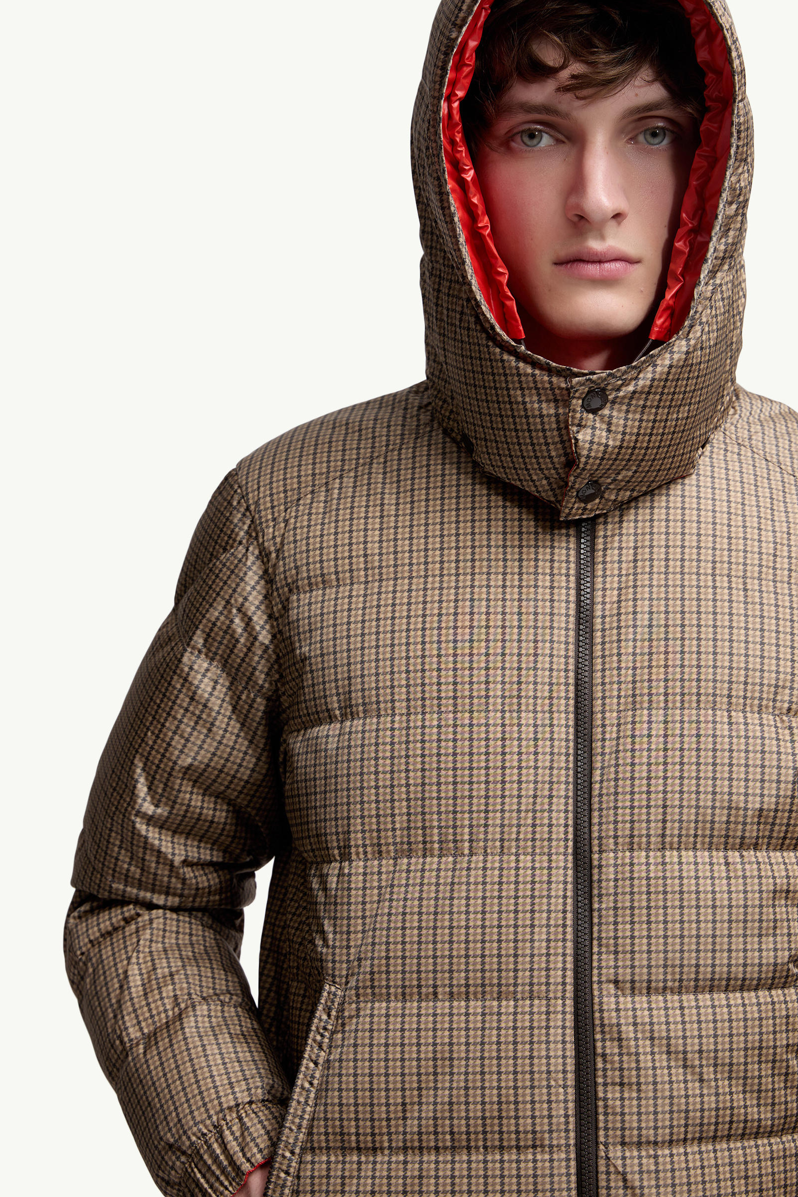 Jonage Reversible Hooded Short Down Jacket Men Brown Moncler 9