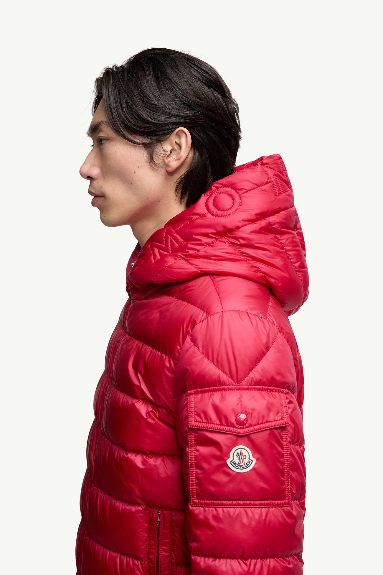 Najan kurze Daunenjacke mit Kapuze Herren Rot Moncler 1