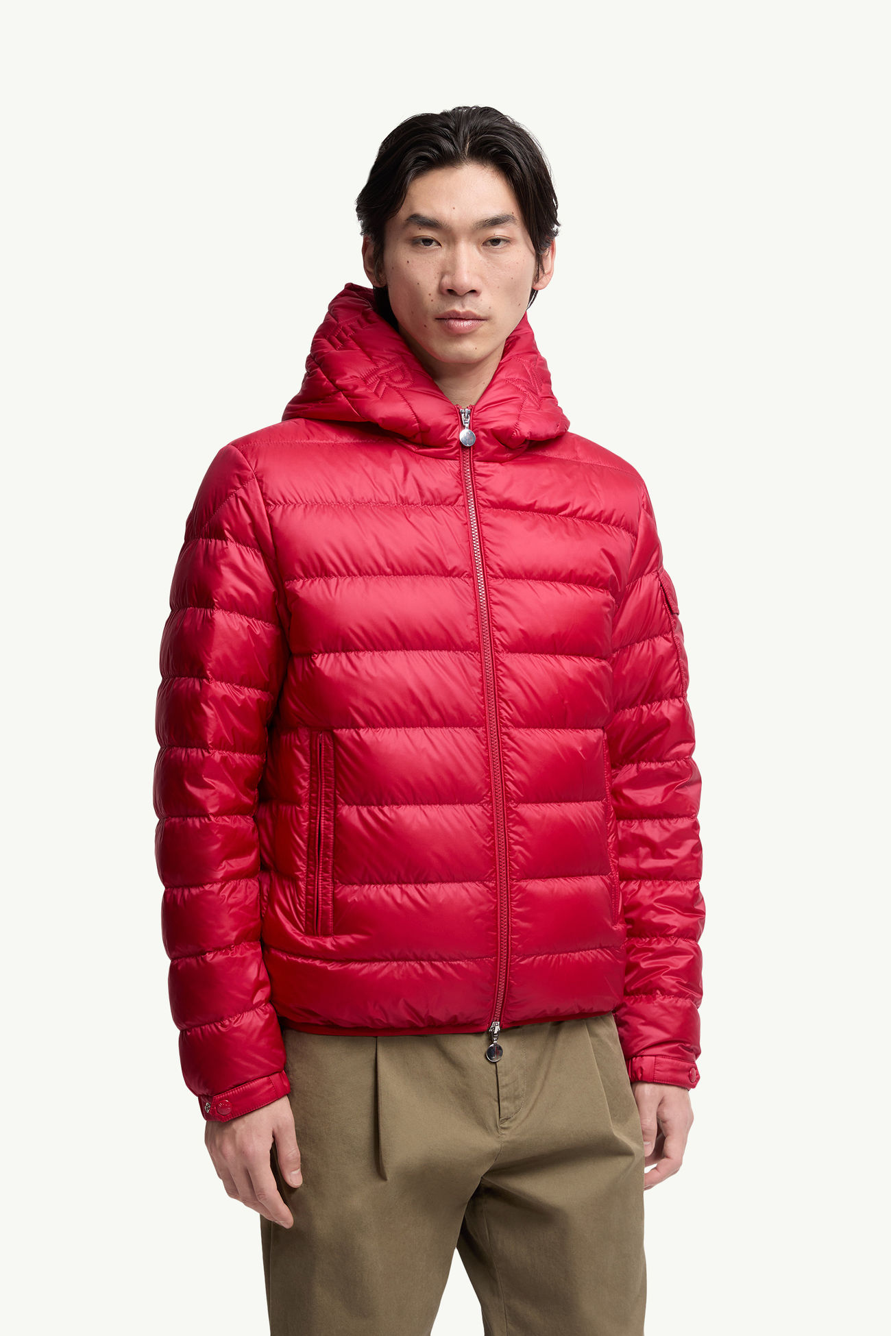 Najan kurze Daunenjacke mit Kapuze Herren Rot Moncler 3