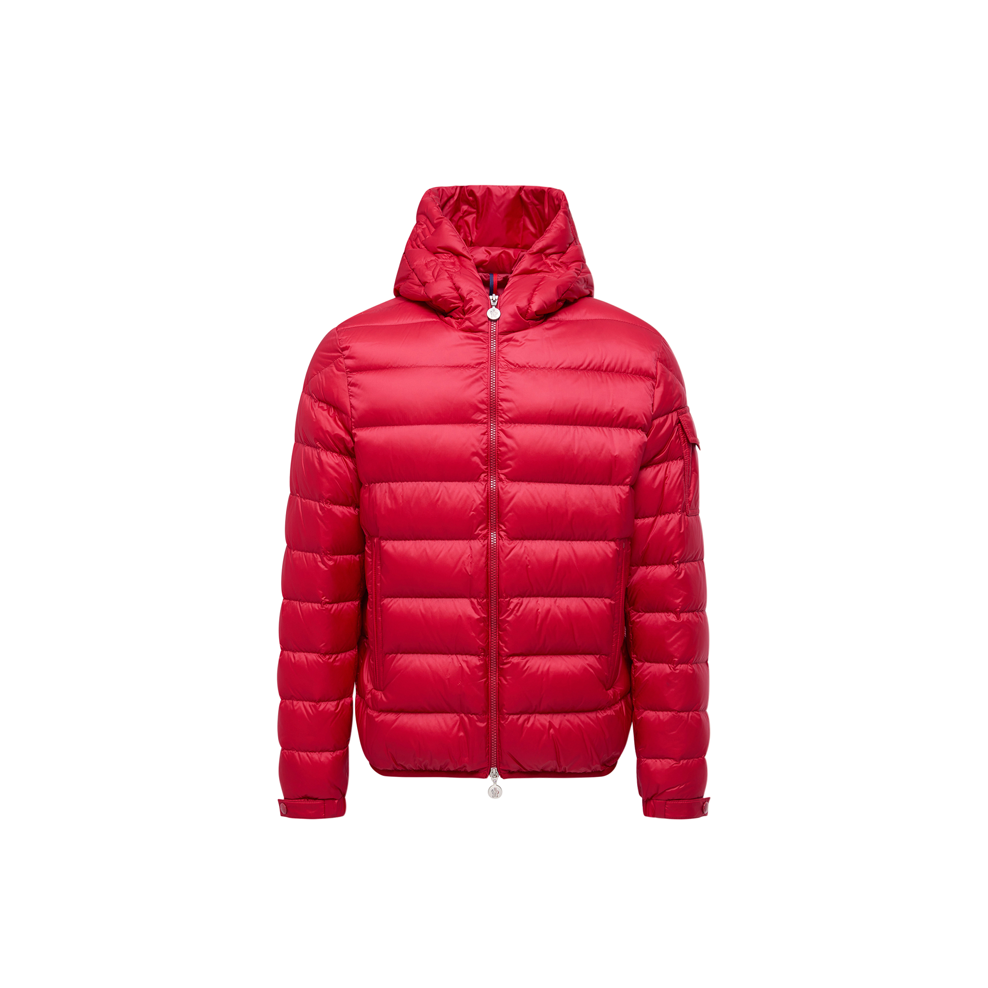 MONCLER COLLECTION Men's Hooded Short Down Jacket - Red - Size 1