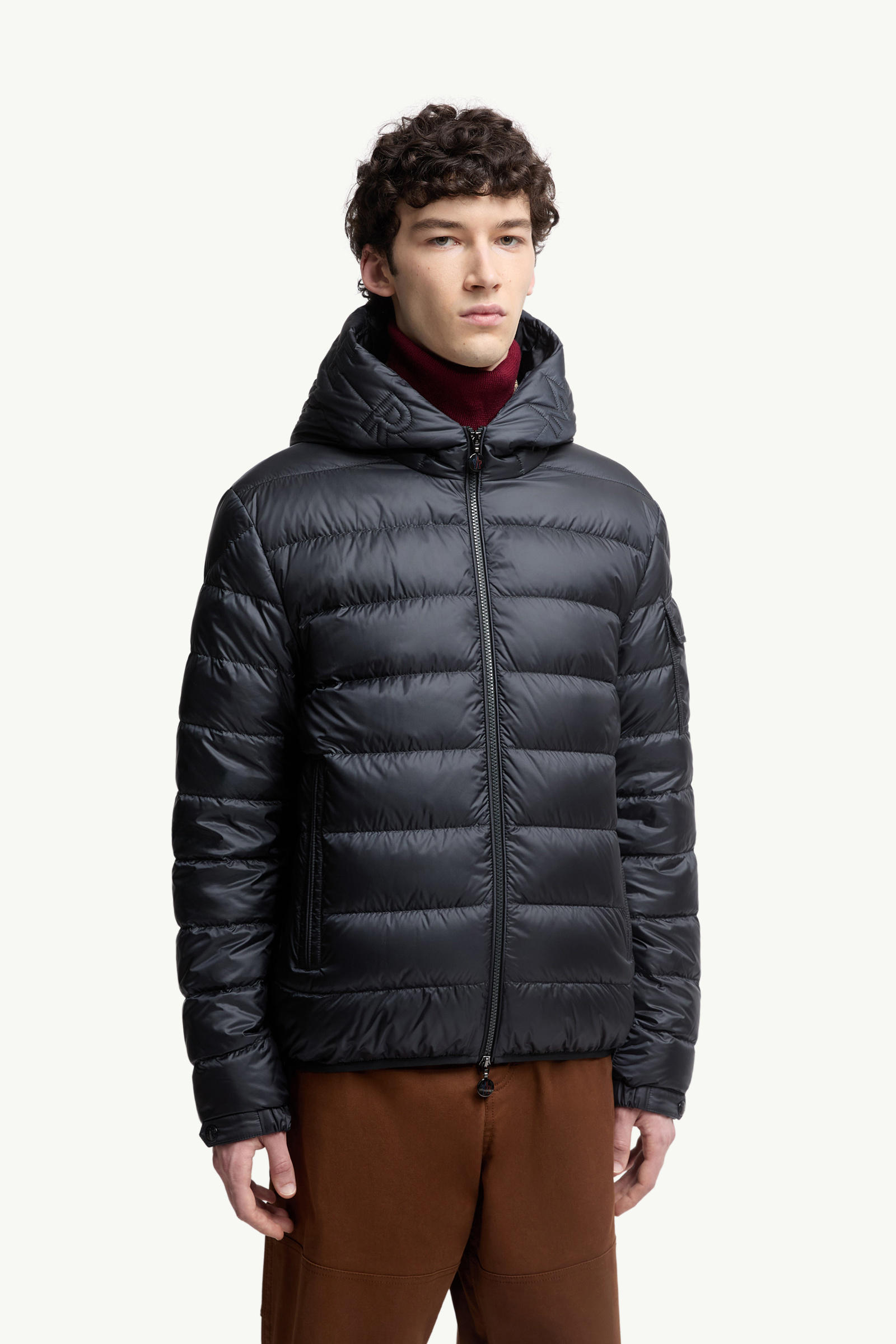 Najan Hooded Short Down Jacket Men Blue Moncler 3