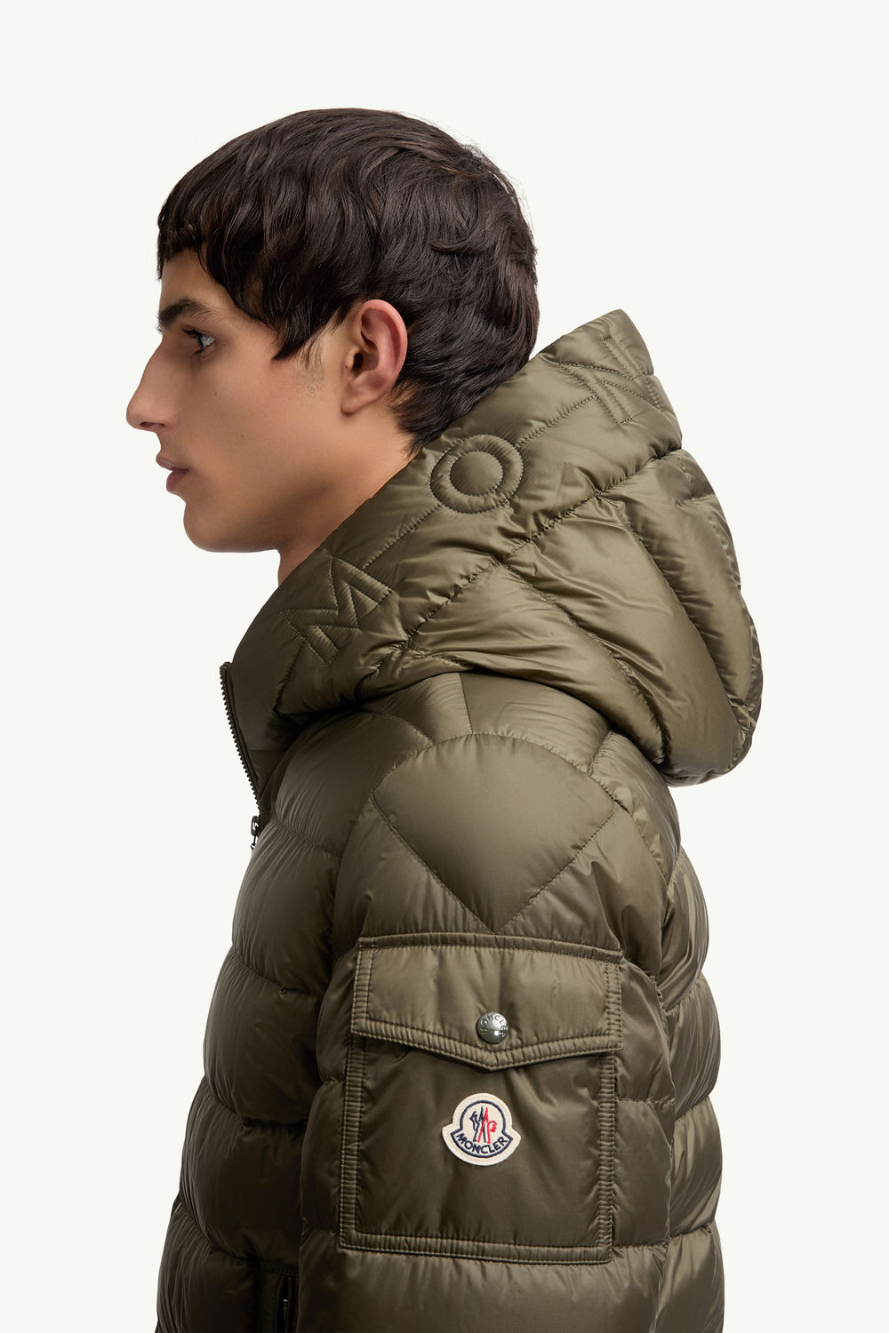 Doudoune courte à capuche Najan Hommes Vert Olive Moncler 1