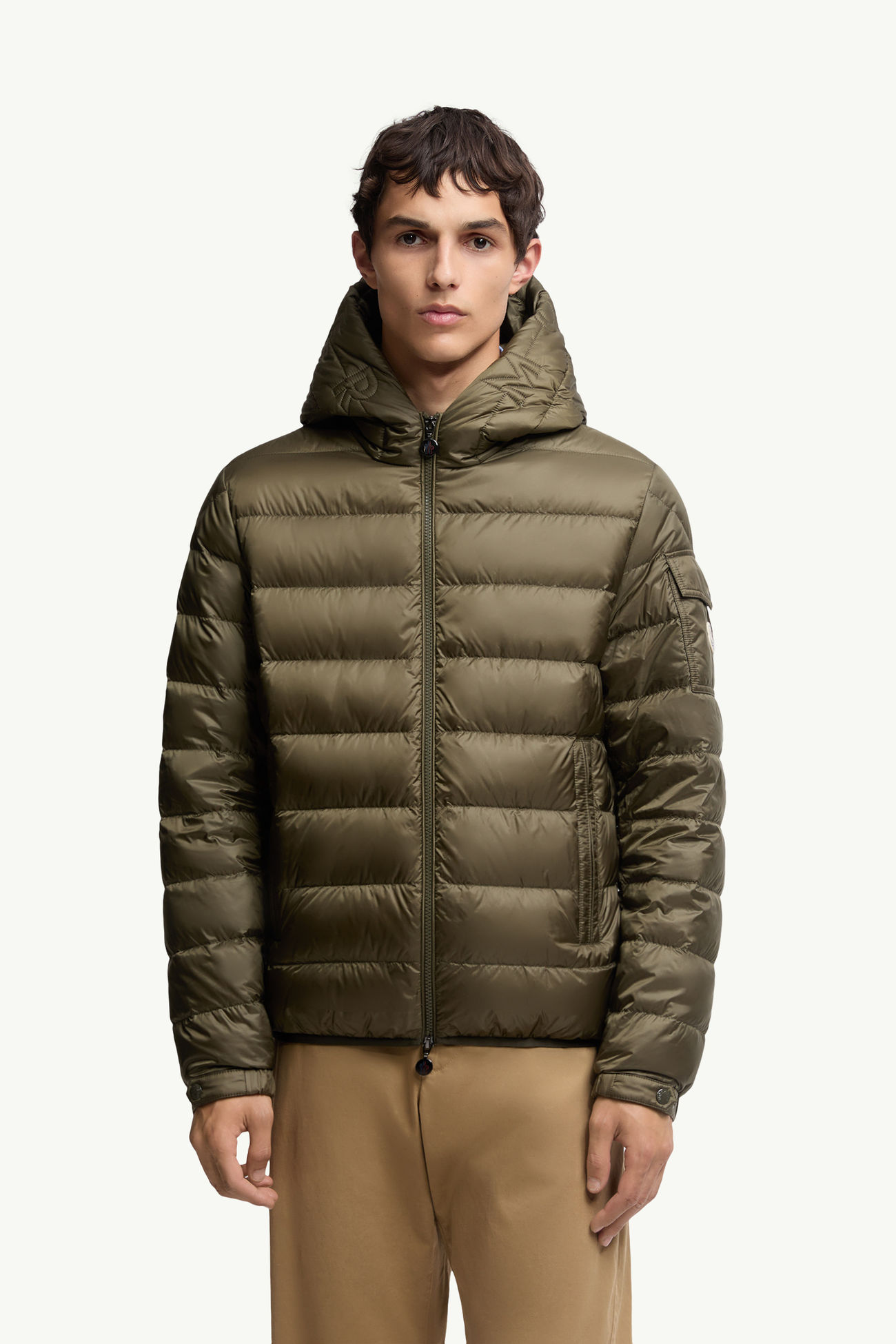 Najan連帽短身羽絨外套 男士 橄欖綠色 Moncler 3