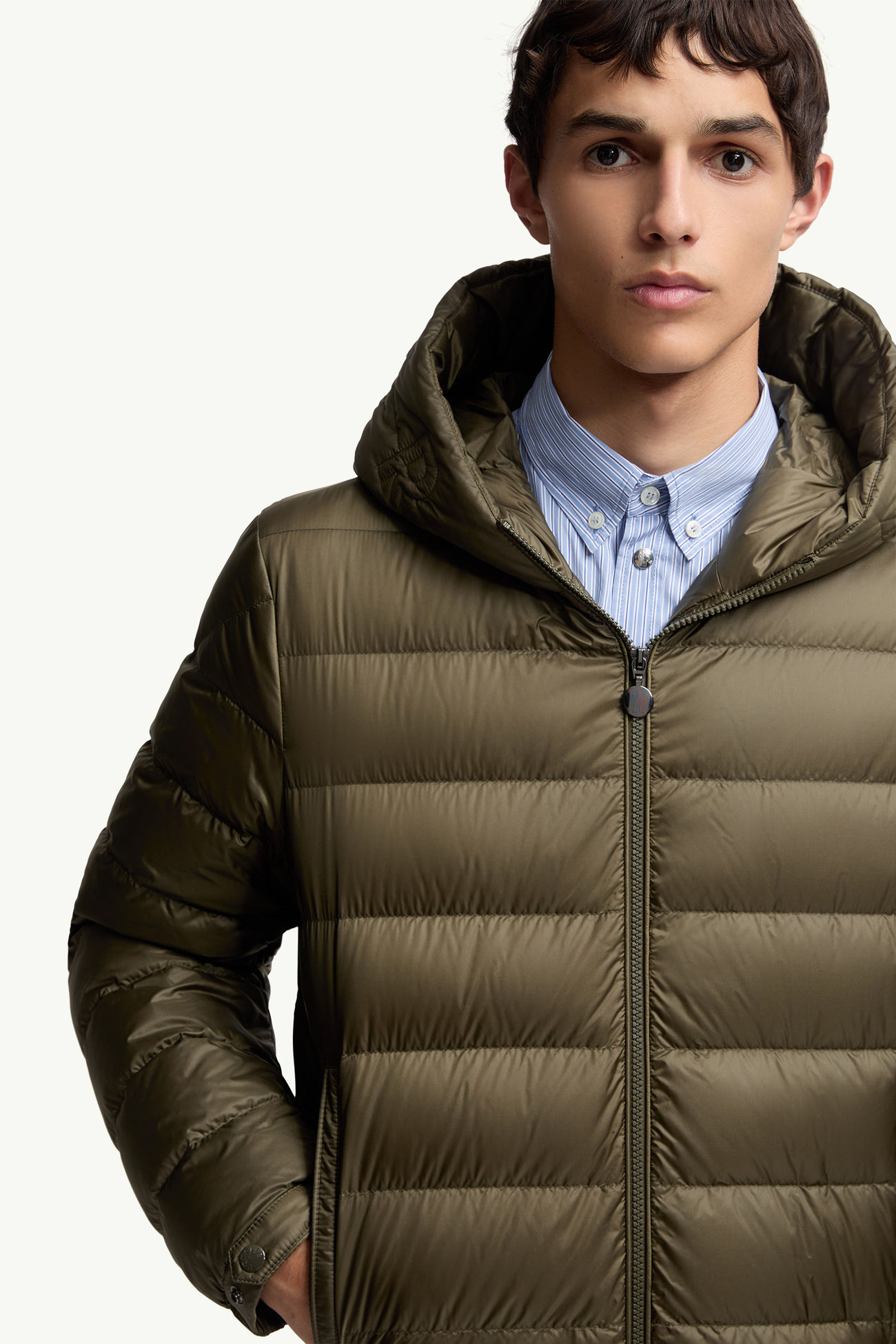 Najan kurze Daunenjacke mit Kapuze Herren Olivgrün Moncler 5