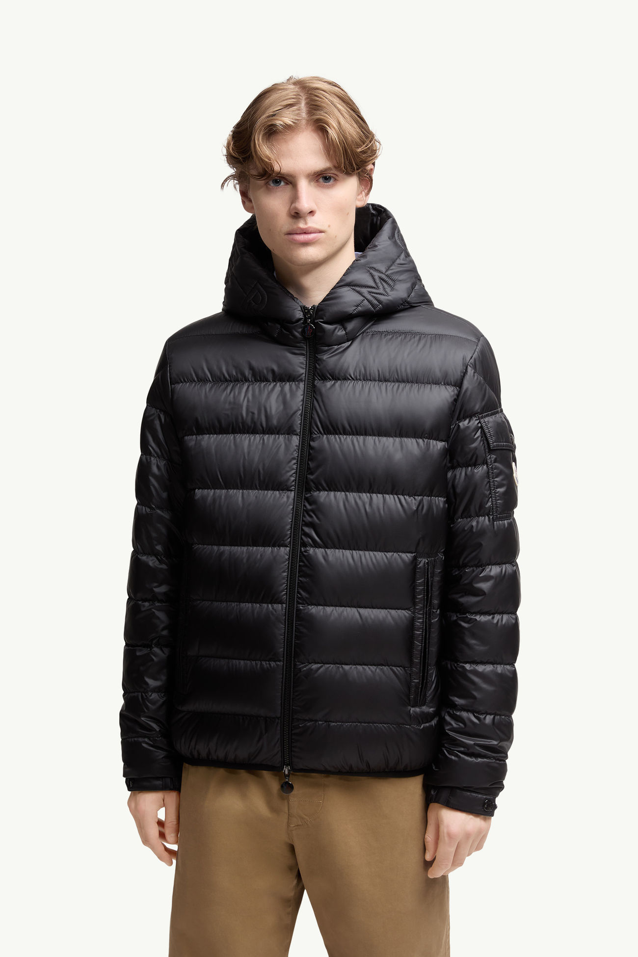 Najan男士连帽短款羽绒夹克外套 男士 黑色 Moncler 3