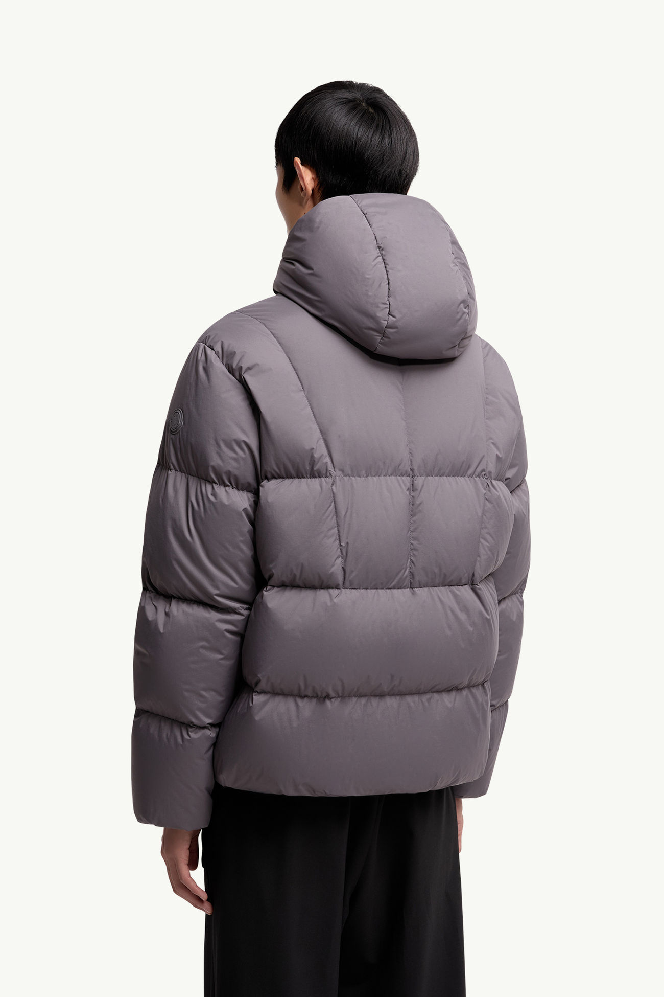 Doudoune courte à capuche Fusain Hommes Gris foncé Moncler 4