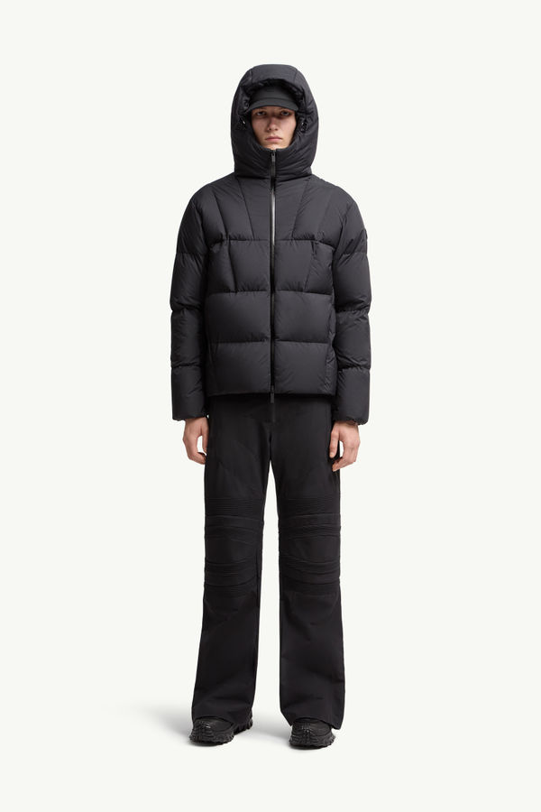 Fusain Hooded Short Down Jacket Men Black Moncler 0