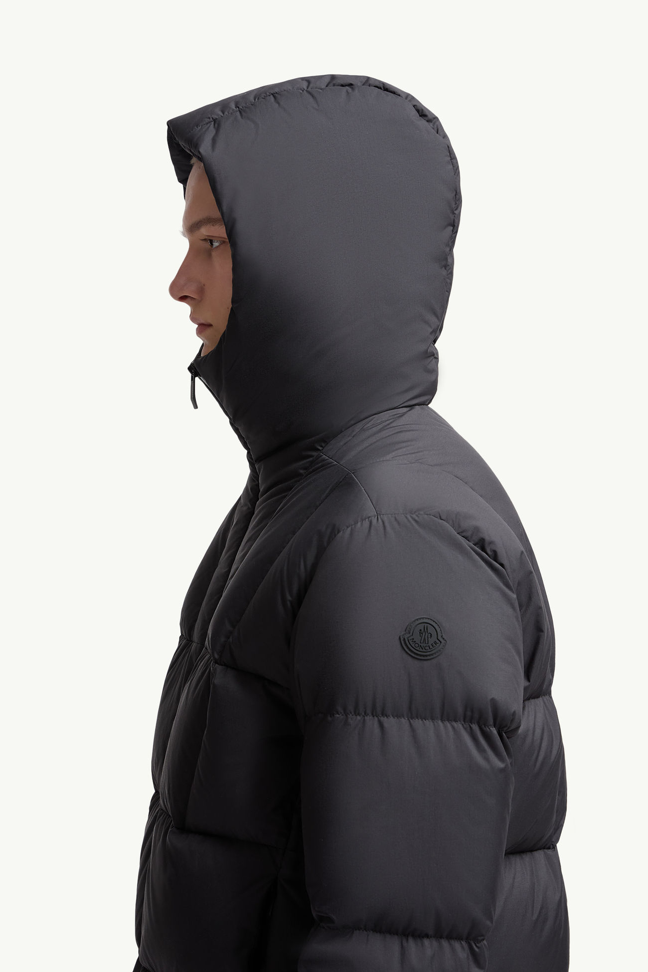 Fusain連帽短身羽絨外套 男士 黑色 Moncler 1