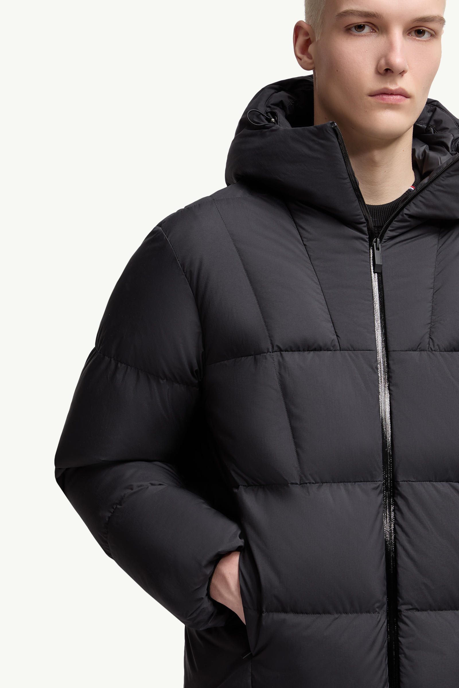 Fusain Hooded Short Down Jacket Men Black Moncler 5