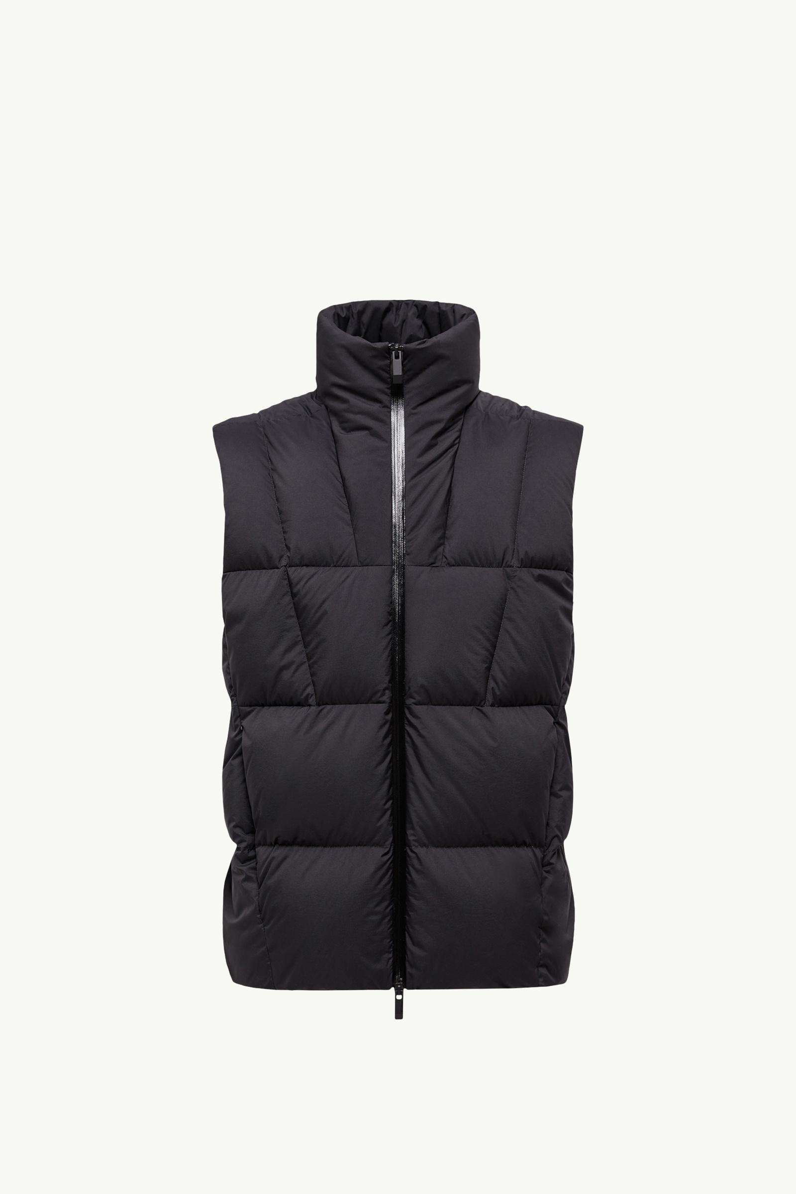 ブラック Janze Geometric-Quilted Down Gilet : ジレ 向けの メンズ