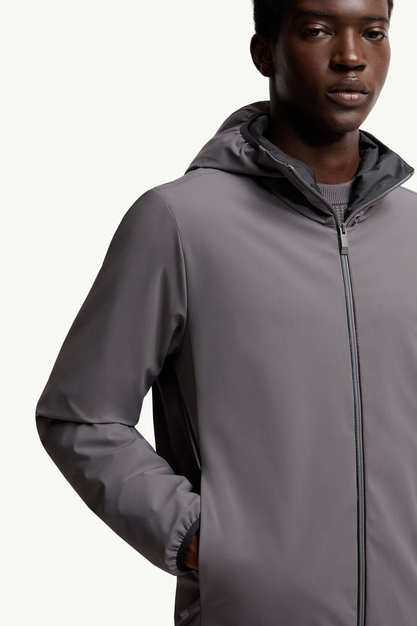 Batisse Hooded Short Down Jacket Men Dark Grey Moncler 5