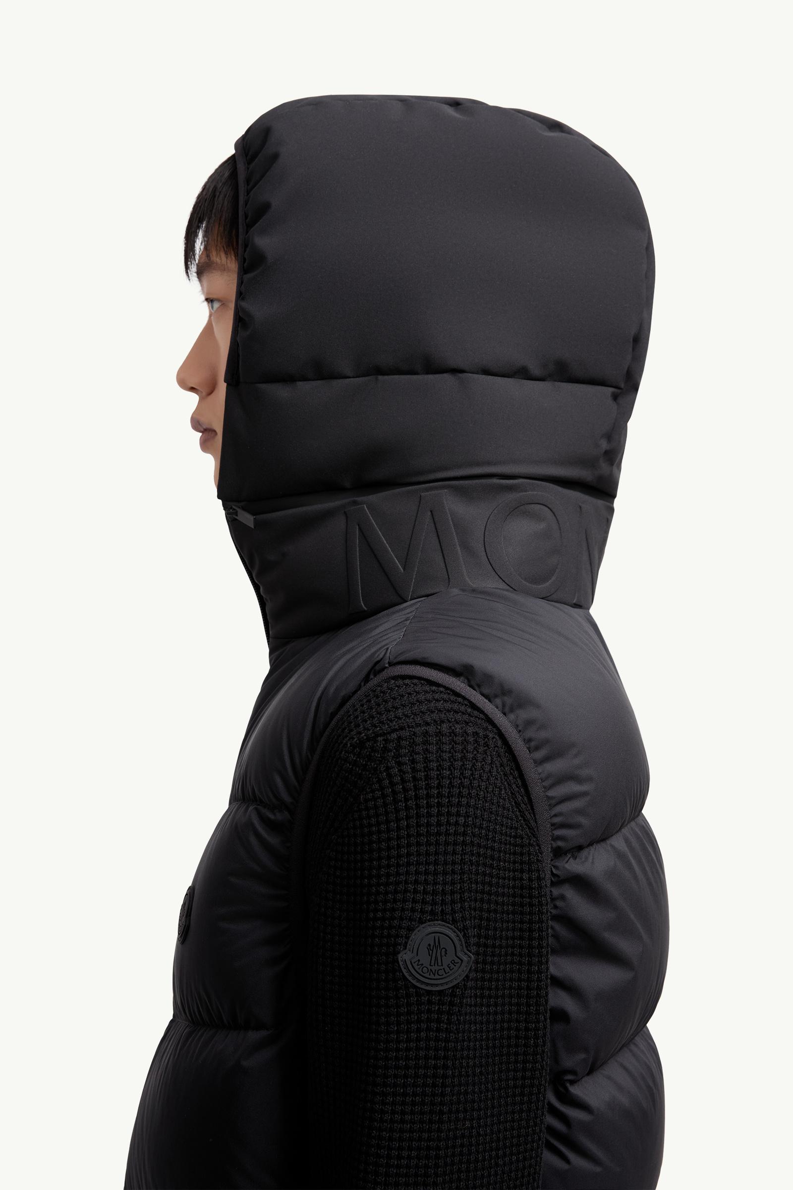 Guersac diagonal gesteppte Daunenweste mit Kapuze Herren Schwarz Moncler 1