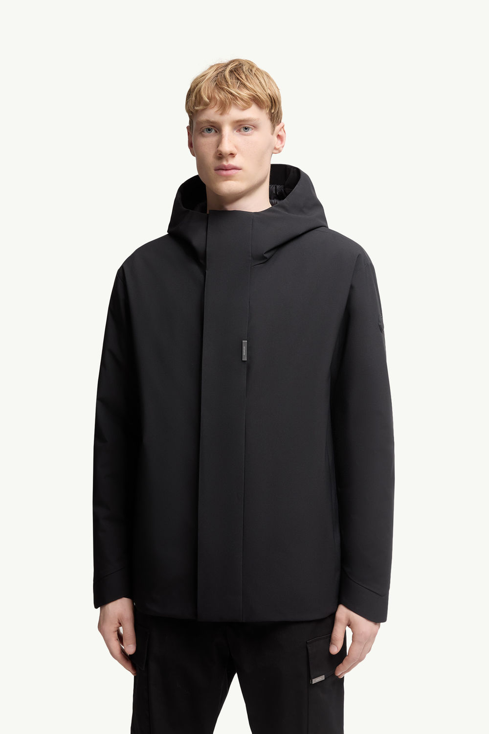 Gatillier Hooded Short Down Jacket Men Black Moncler 3