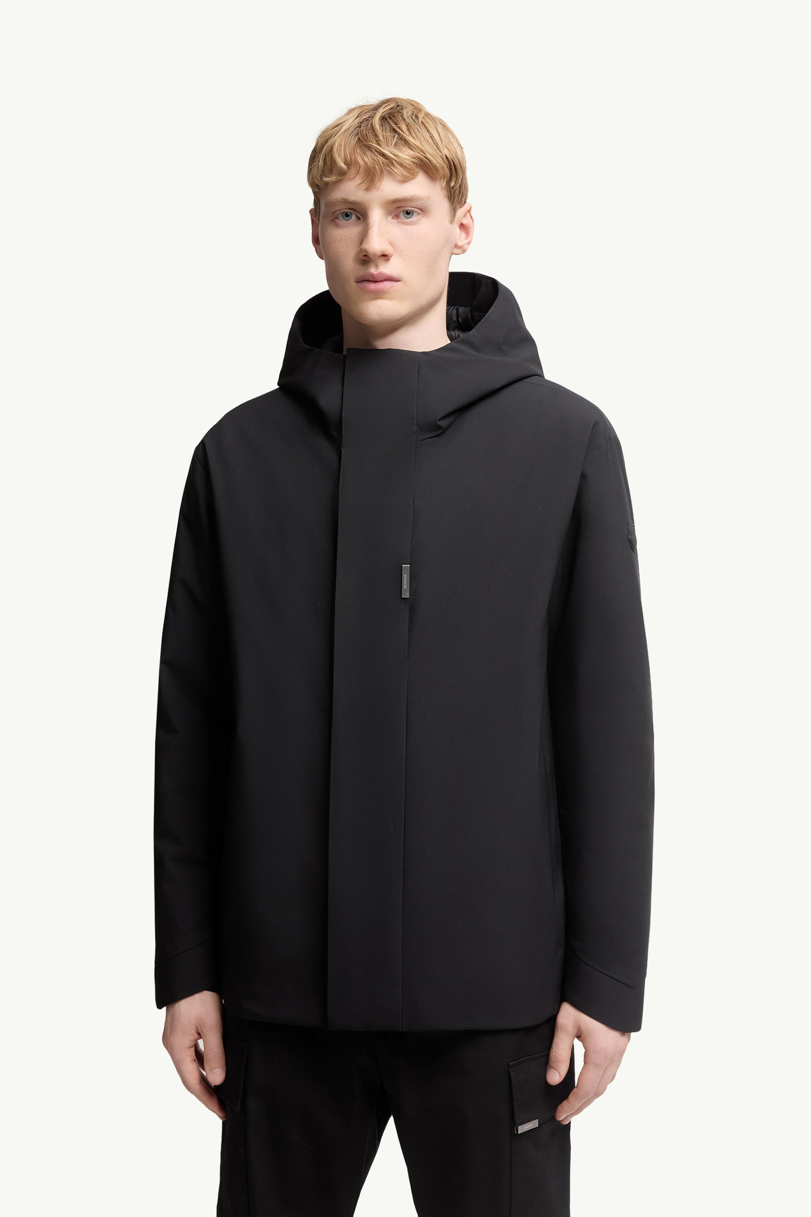 Gatillier Hooded Short Down Jacket Men Black Moncler 3