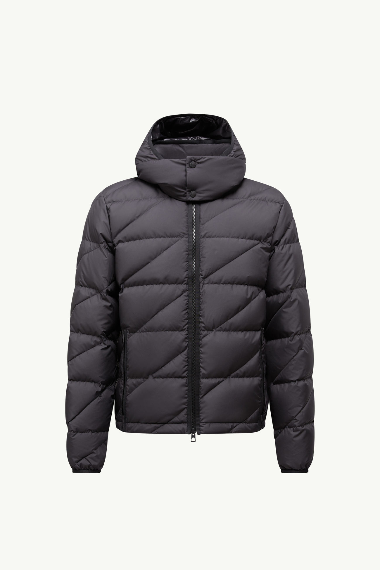 Sciros Diagonal-Quilted Hooded Short Down Jacket Men Black Moncler 2