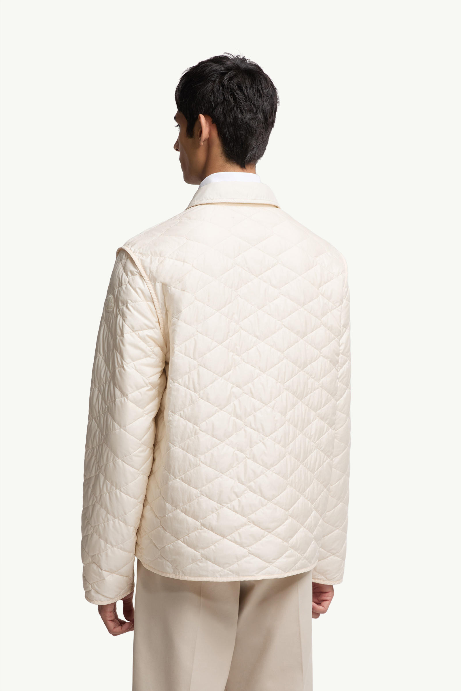 Kastos Diamond-Quilted Down Shirt Jacket Men White Ivory Moncler 4
