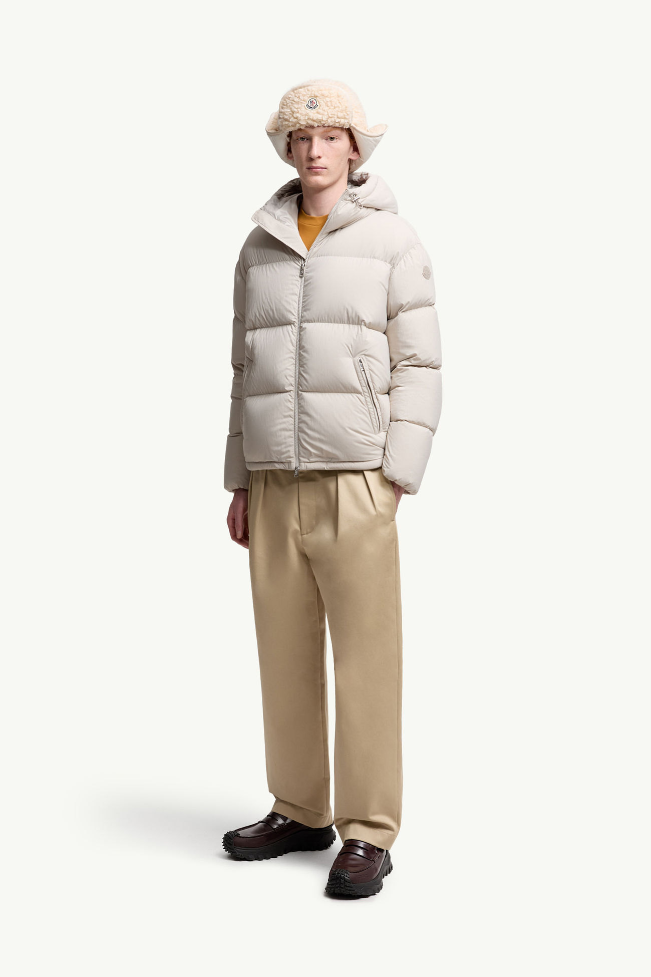 Meriera kurze Daunenjacke mit Kapuze Herren Eisgrau Moncler 0