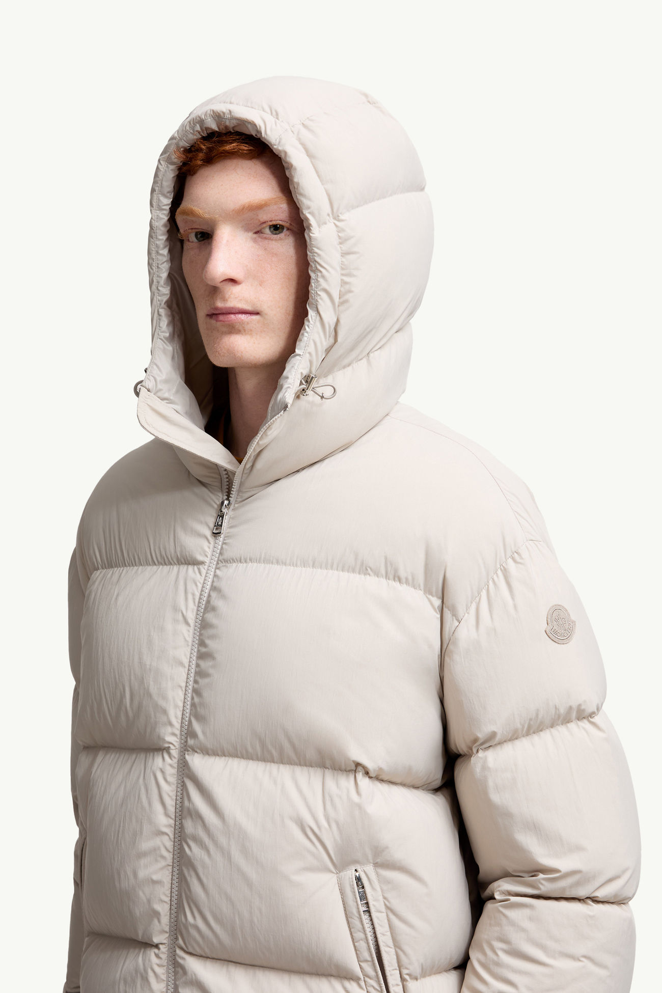 Doudoune courte à capuche Meriera Hommes Gris Glacier Moncler 1