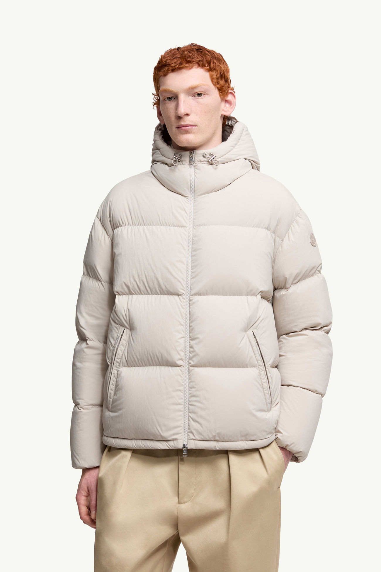 Piumino corto con cappuccio Meriera Uomo Grigio Ghiaccio Moncler 3