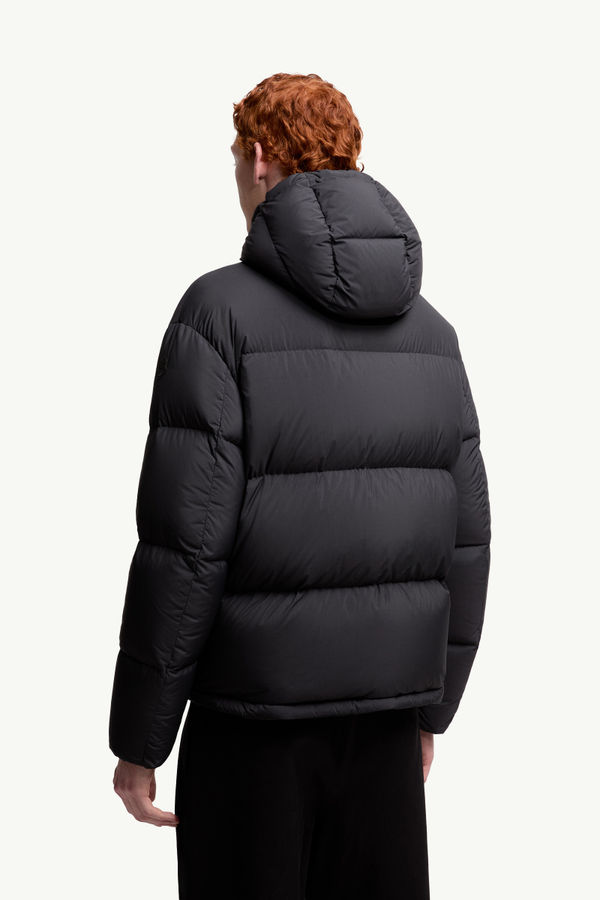 Meriera Hooded Short Down Jacket Men Black Moncler 4