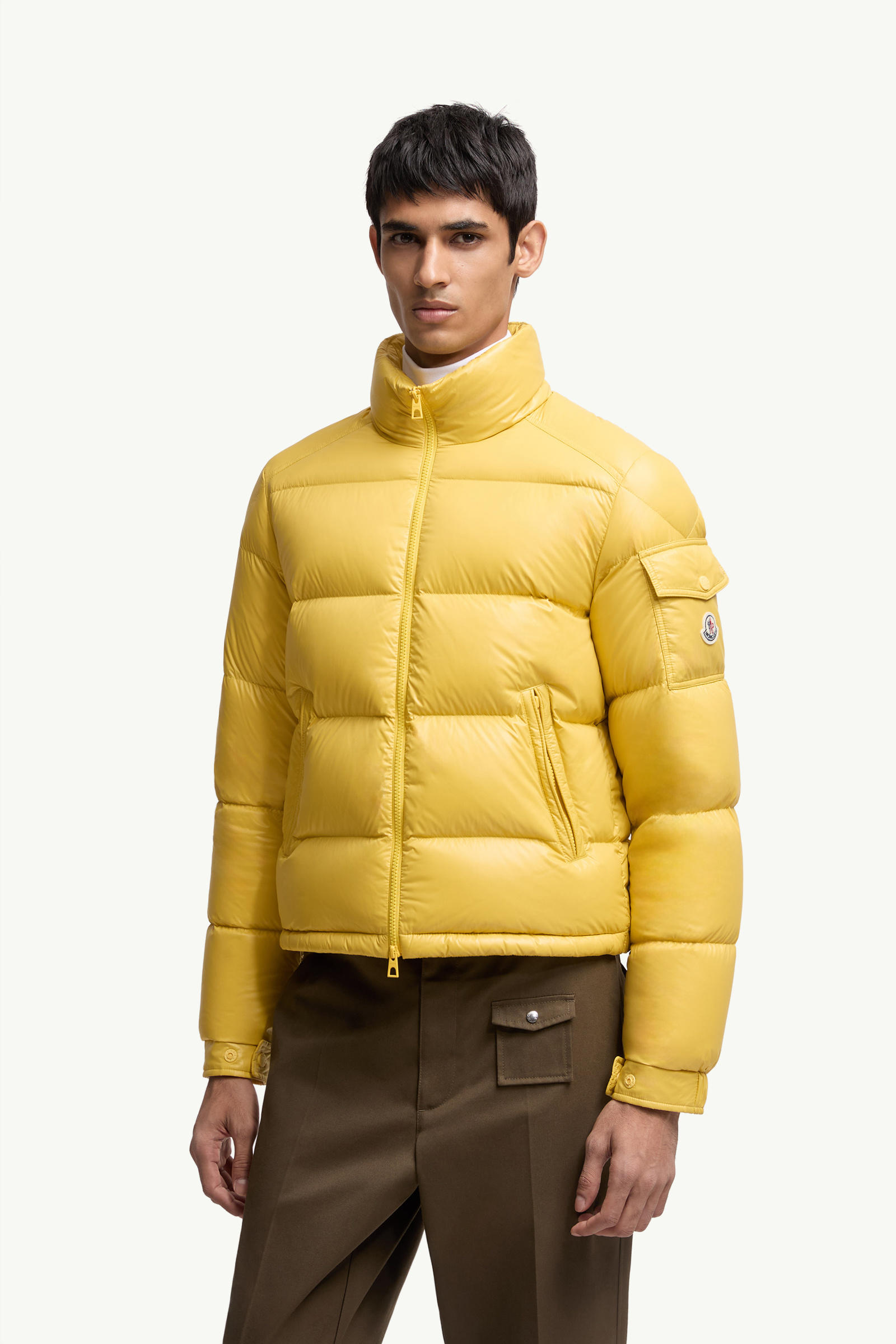 Doudoune courte à capuche Levitha Hommes Jaune Moncler 3
