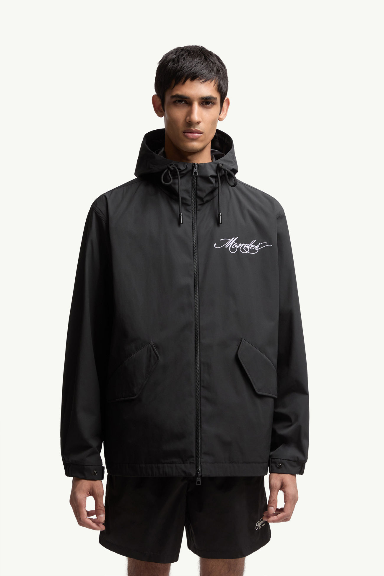 Giacca a Vento Iraclia con Cappuccio Uomo Nero Moncler 3