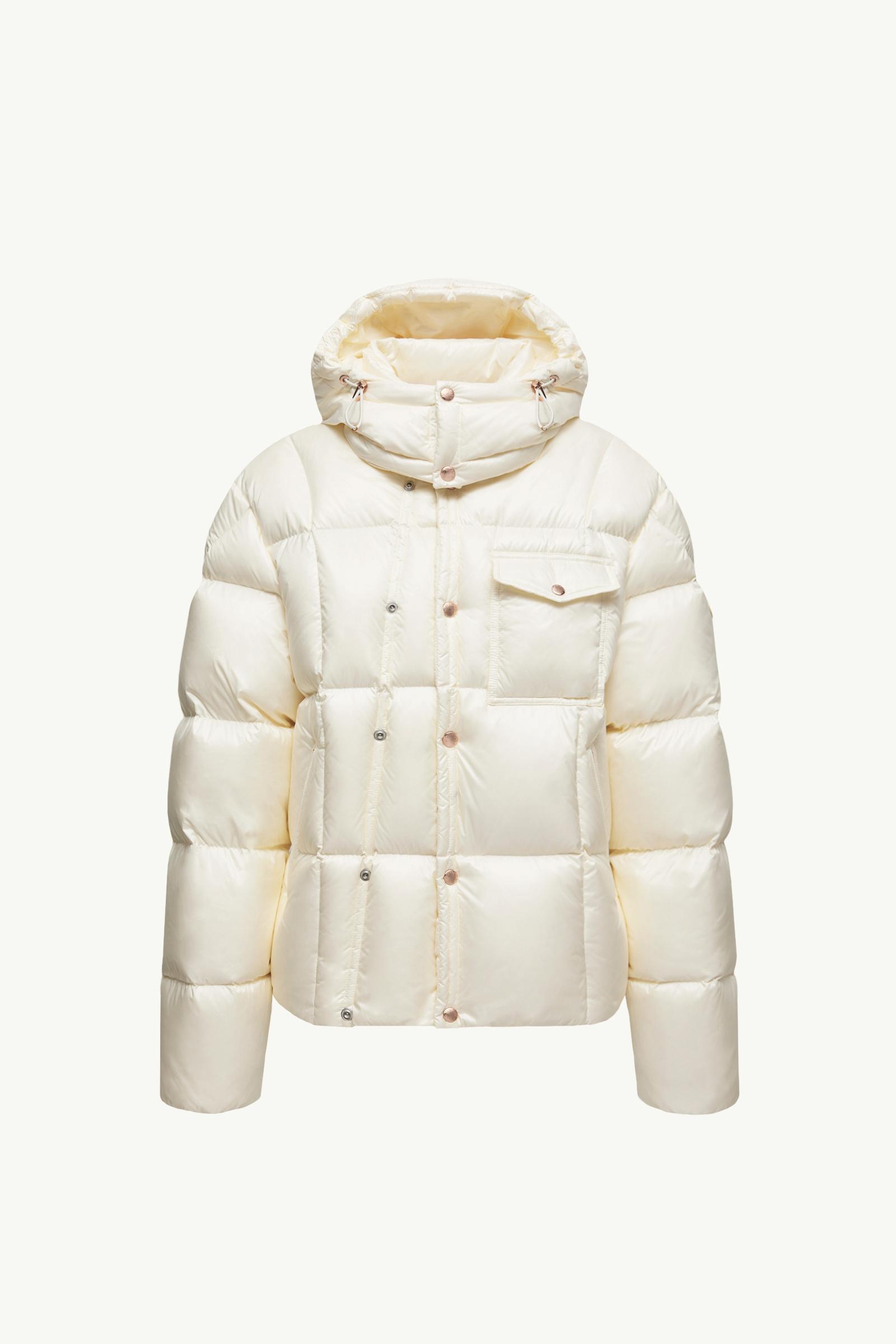 White Ivory Serfanto Hooded Short Down Jacket - Short Down Jackets