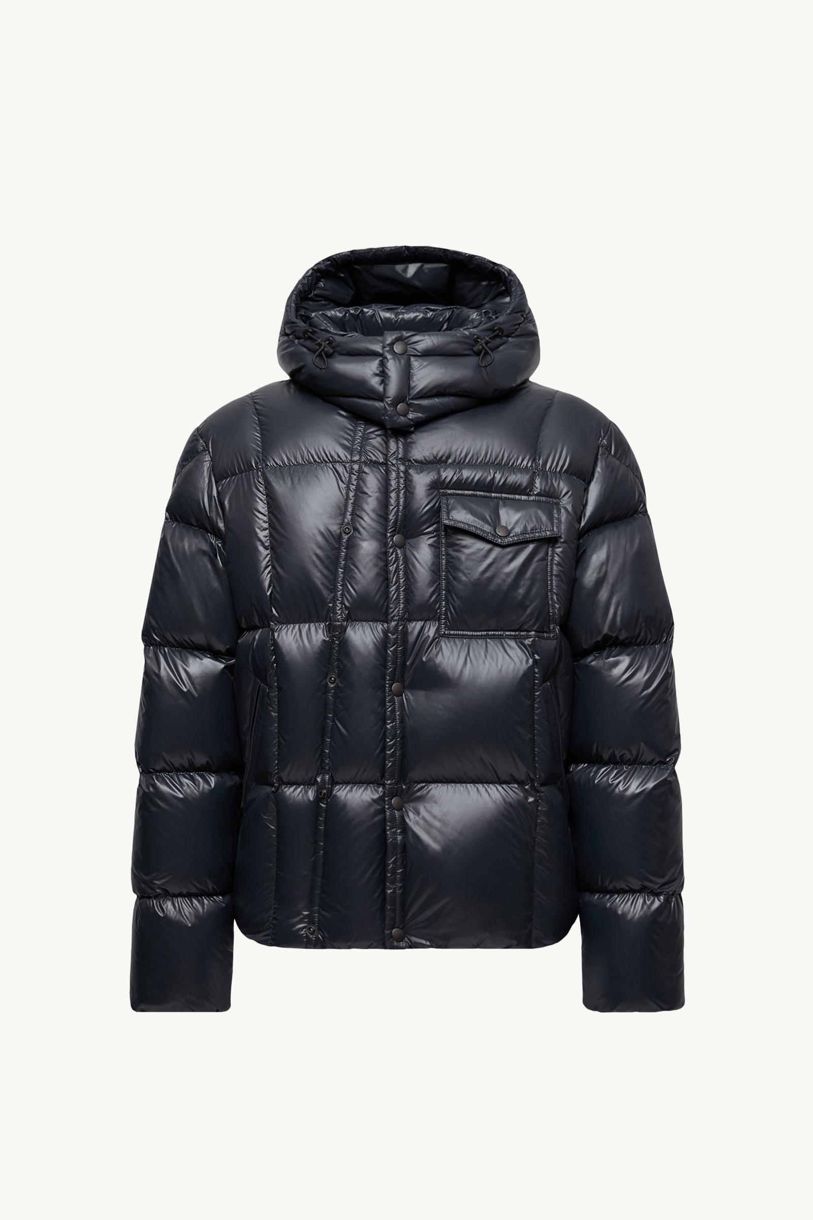 Serfanto kurze Daunenjacke mit Kapuze Herren Schwarz Moncler