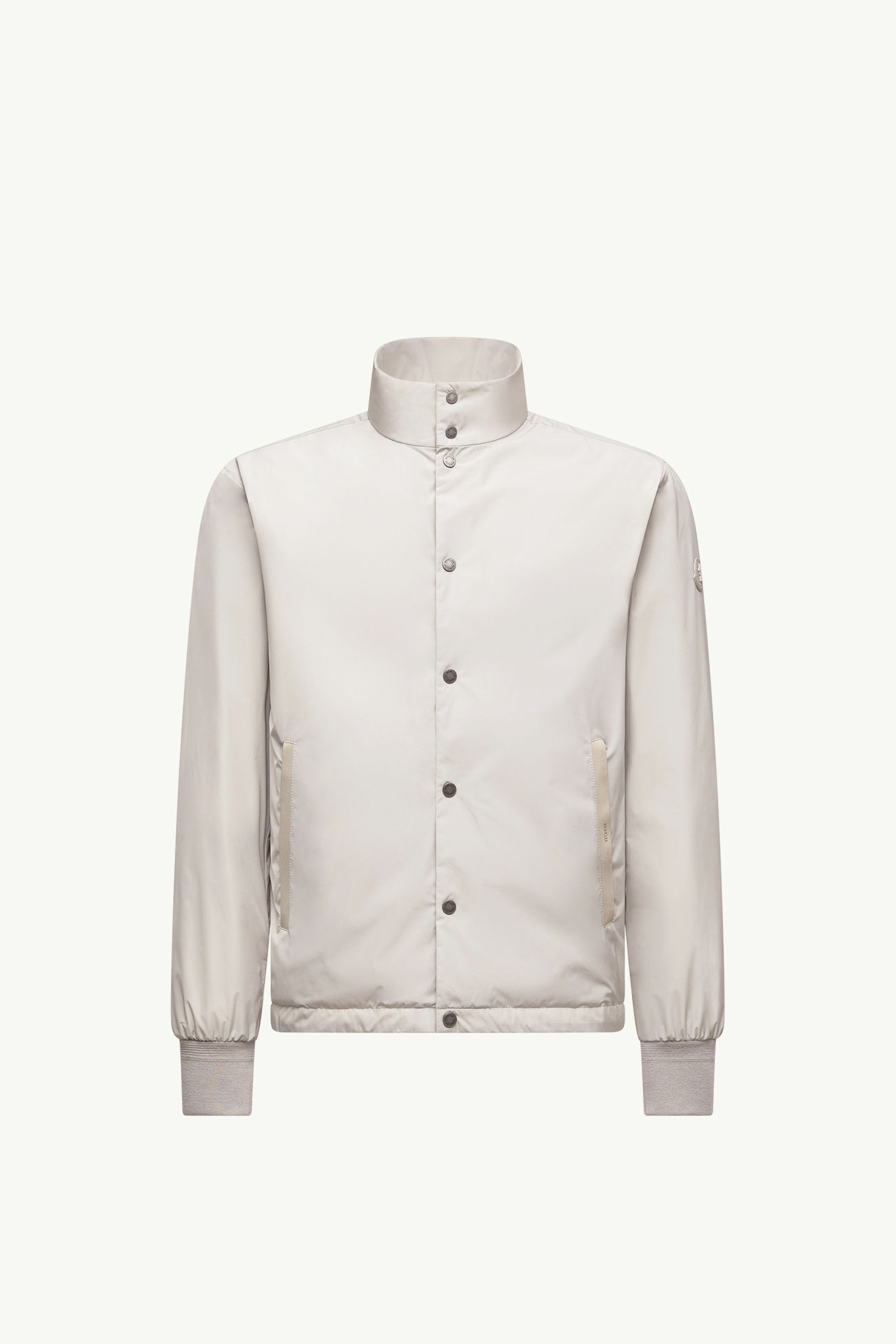 Lanques kurze Daunenjacke mit Lederbesatz Herren Eisgrau Moncler 2