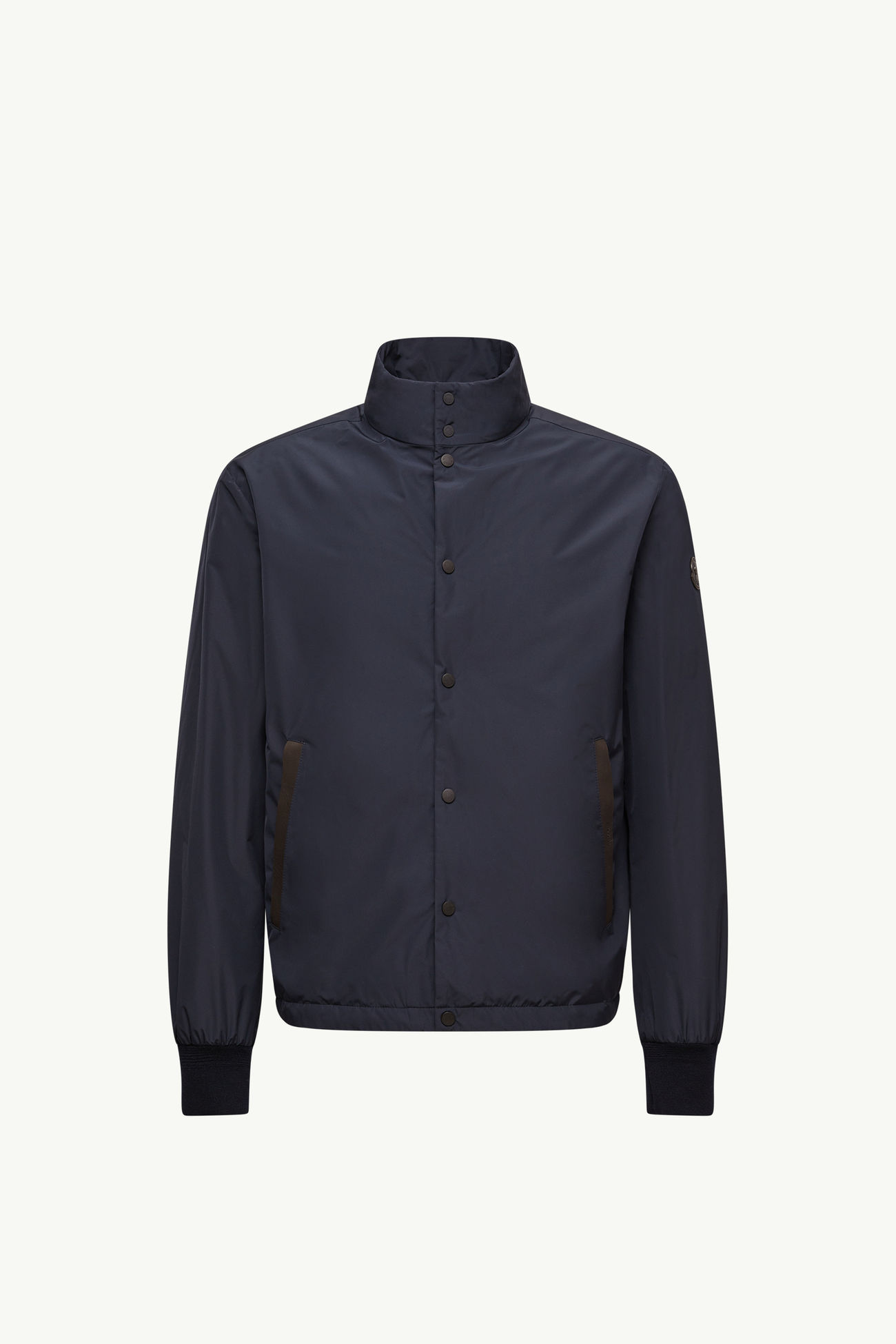 Lanques kurze Daunenjacke mit Lederbesatz Herren Navyblau Moncler 2