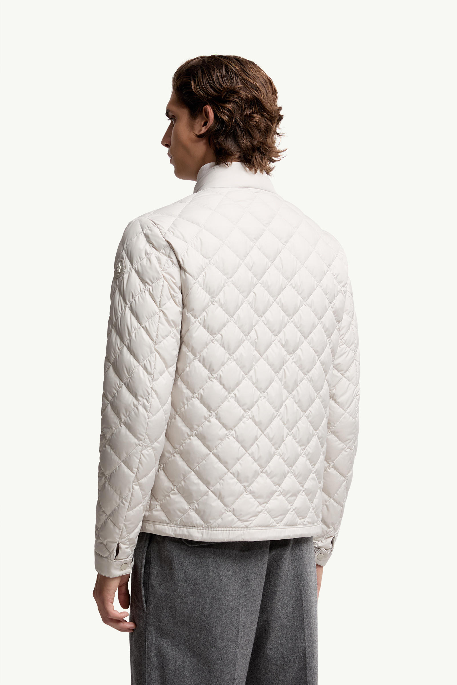 Oise Diamond-Quilted Short Down Jacket Men Light Beige Moncler 4