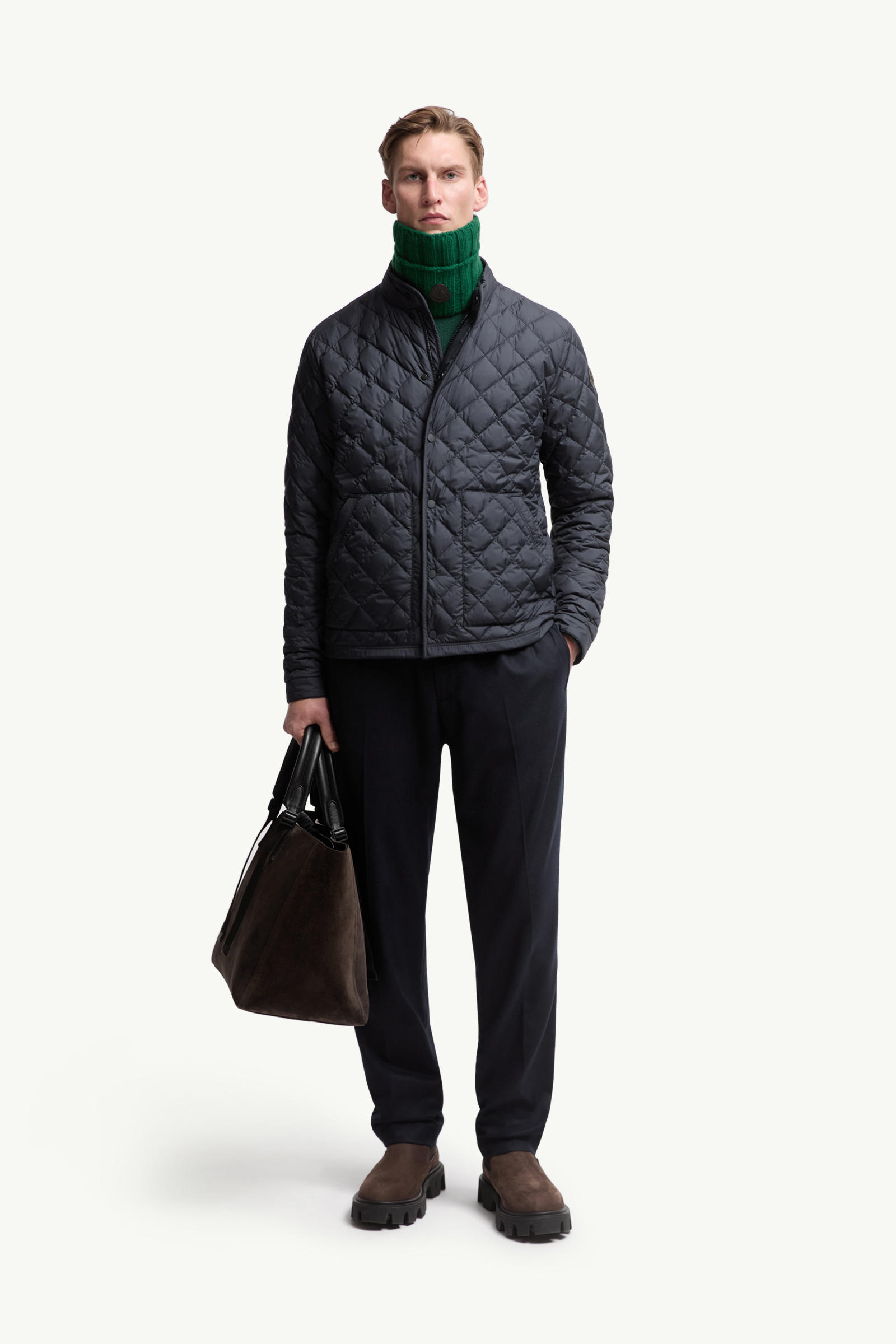 Oise Diamond-Quilted Short Down Jacket Men Blue Moncler 0