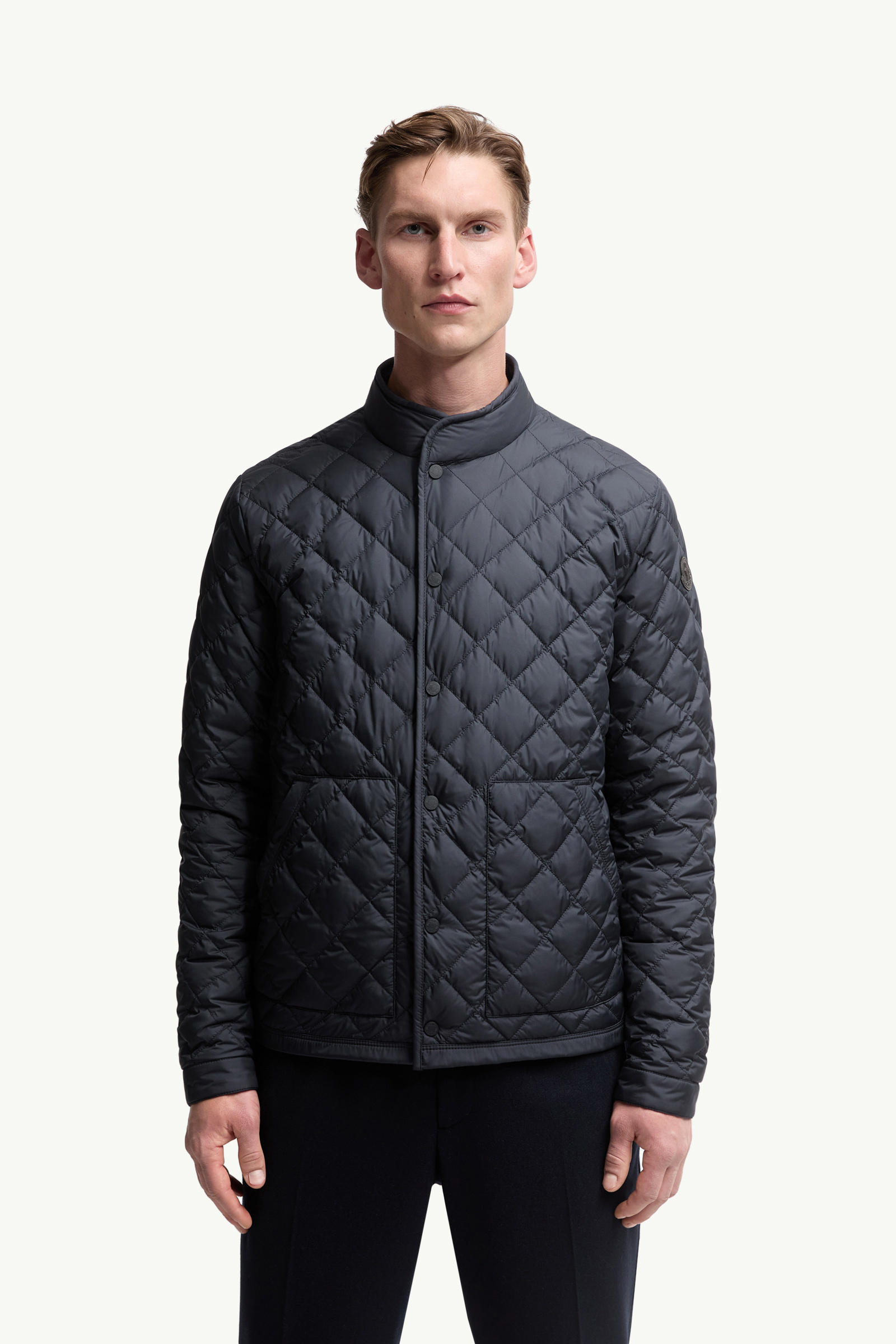 Oise Diamond-Quilted Short Down Jacket Men Blue Moncler 3