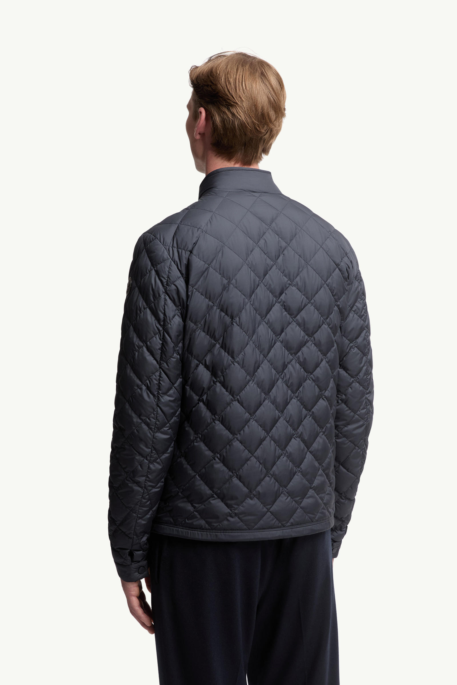 Oise Diamond-Quilted Short Down Jacket Men Blue Moncler 4