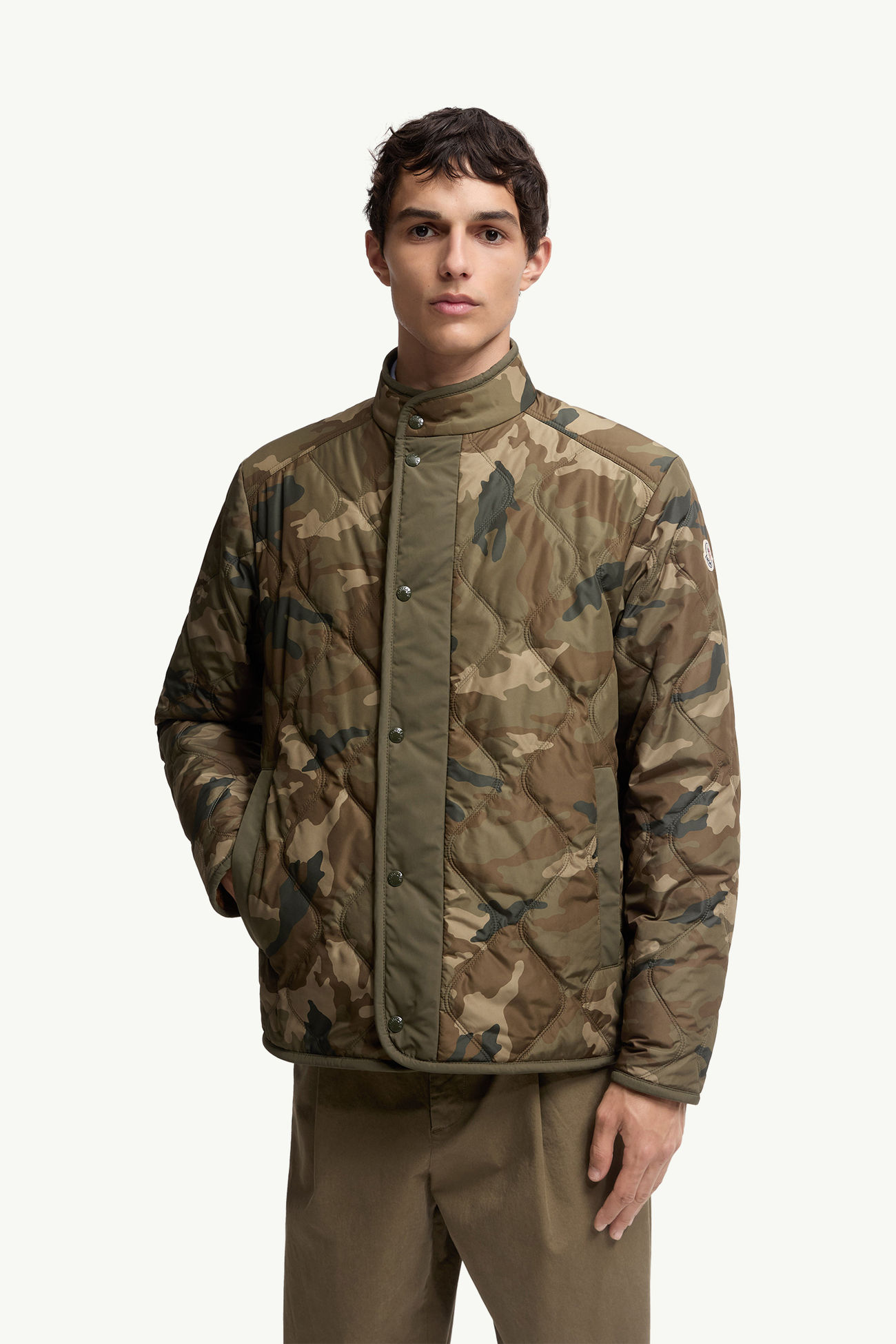 Chaqueta acolchada corta efecto peluche reversible Rentignat Hombre Beige Camel Moncler 5