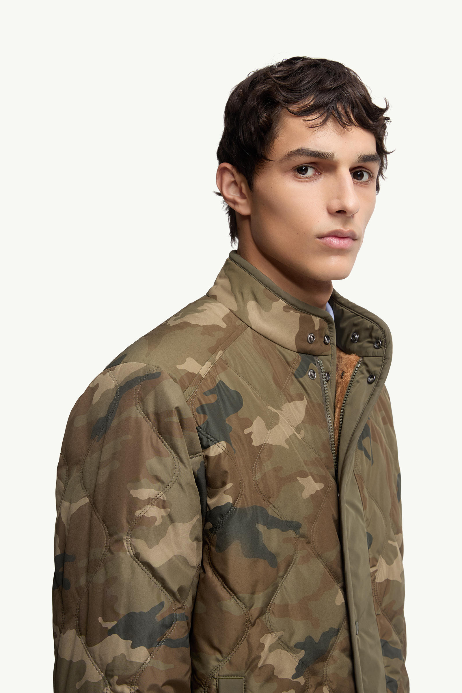 Rentignat Reversible Teddy Short Padded Jacket Men Camel Beige Moncler 6