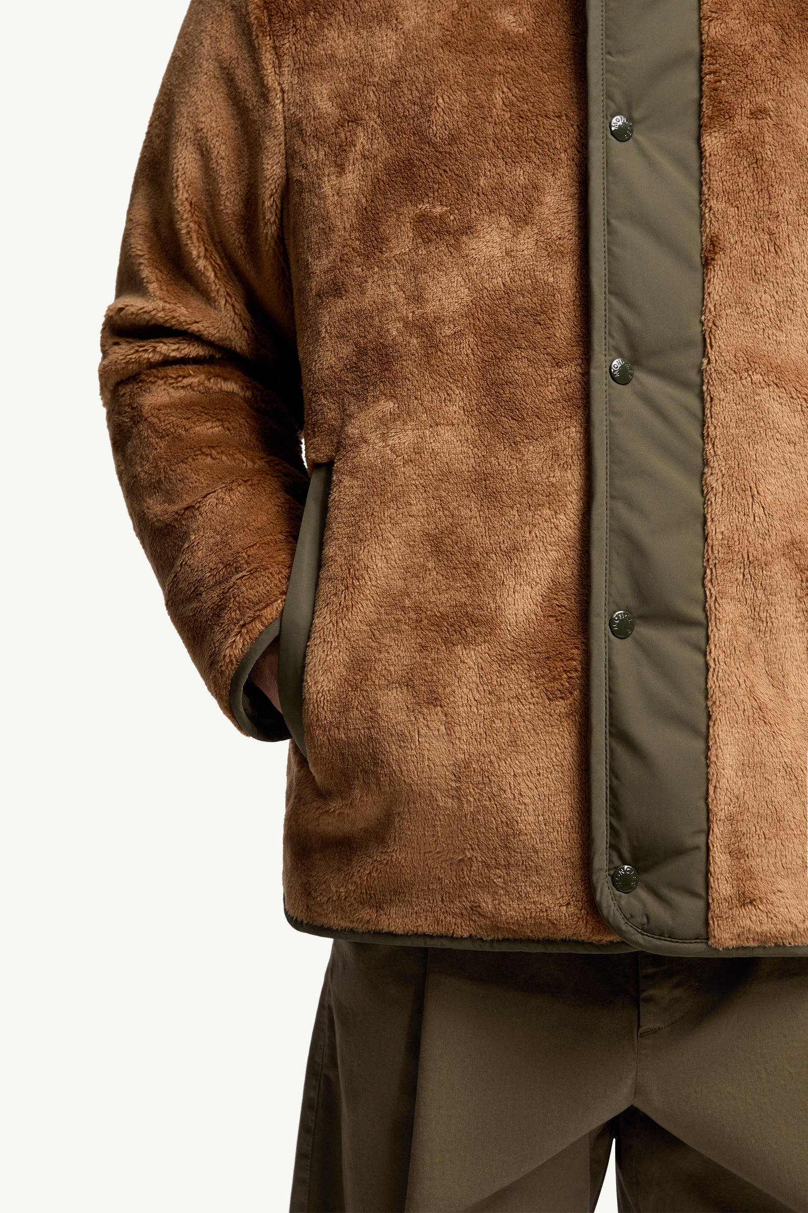 Rentignat Reversible Teddy Short Padded Jacket Men Camel Beige Moncler 7