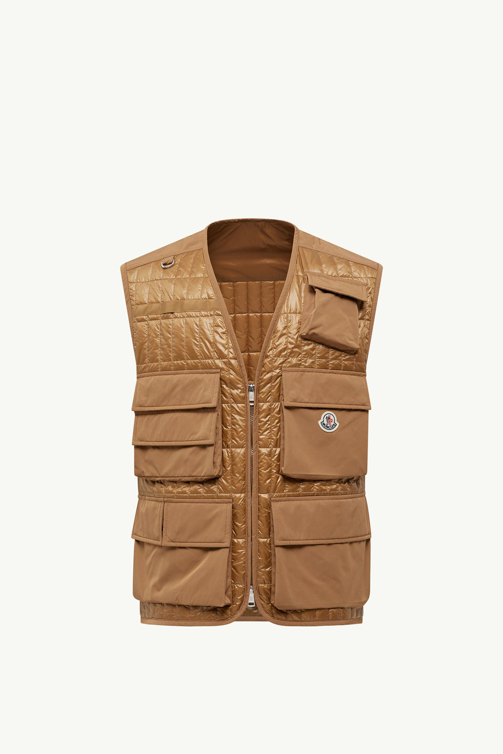 Ytise Vertical-Quilted Padded Gilet Men Camel Beige Moncler 2
