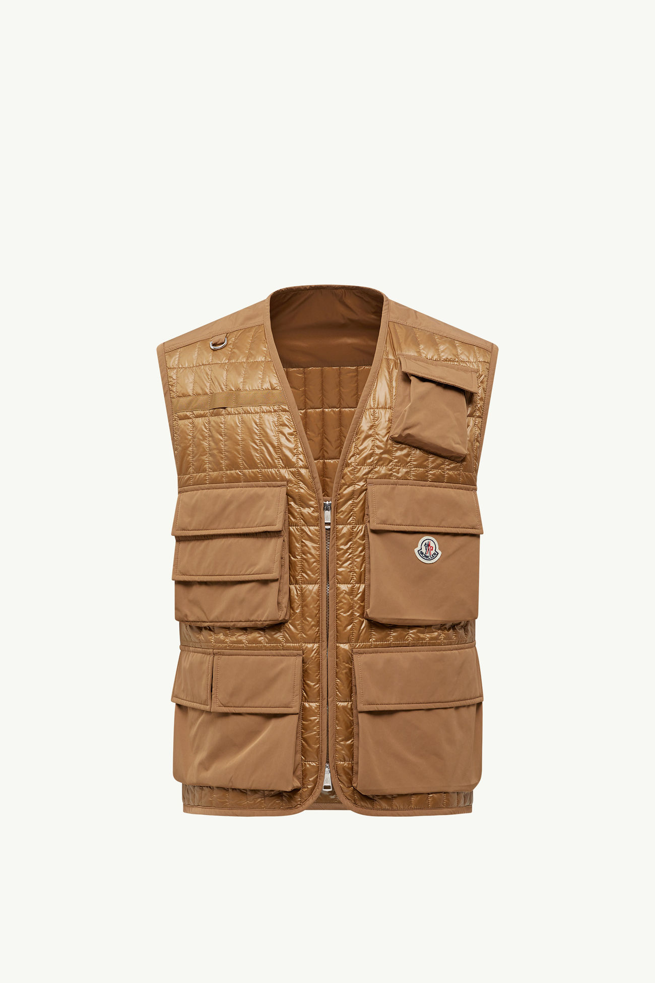 Ytise Vertical-Quilted Padded Gilet Men Camel Beige Moncler 2