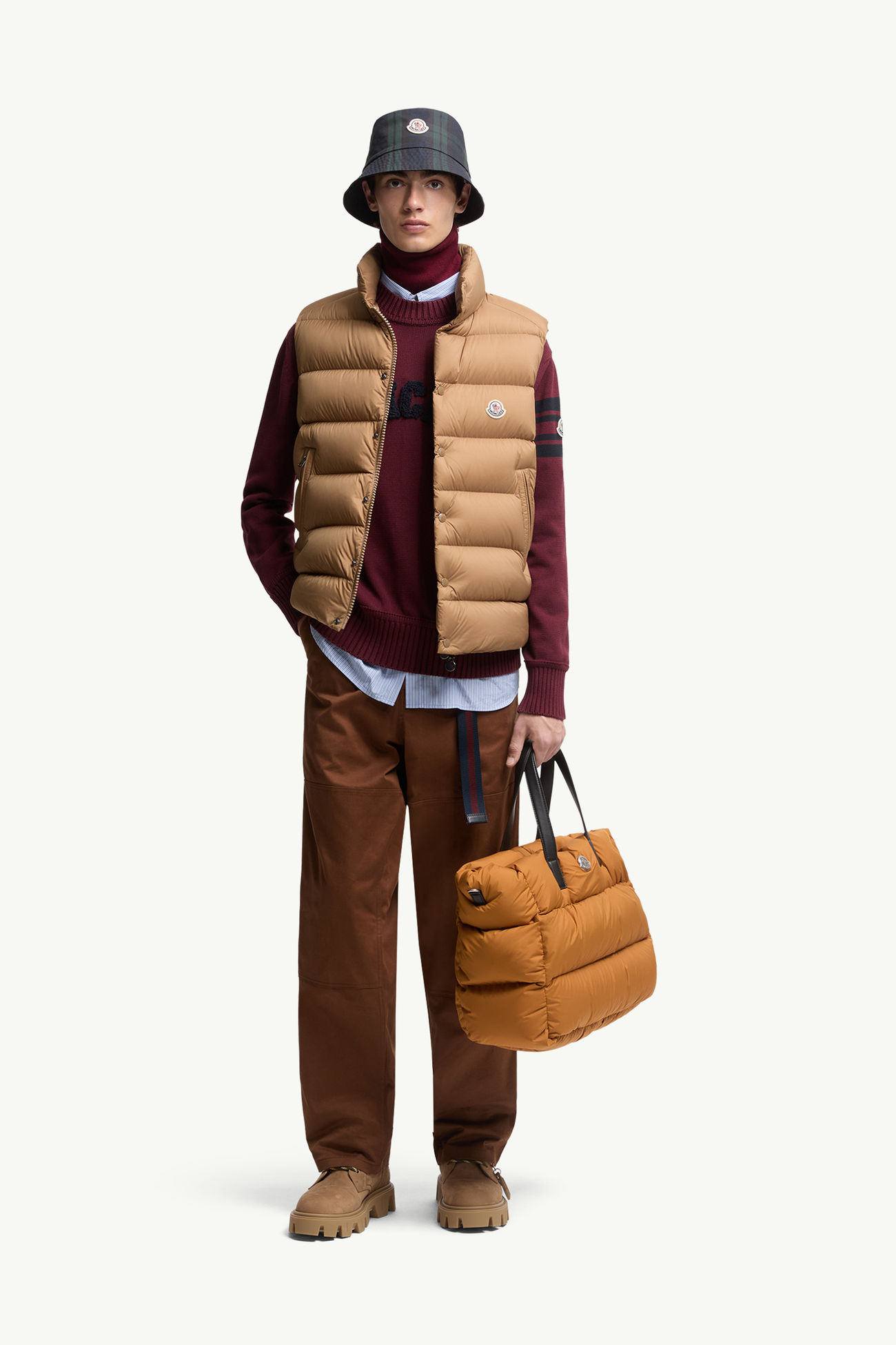 Tibb男士羽绒马甲 男士 驼米色 Moncler 0
