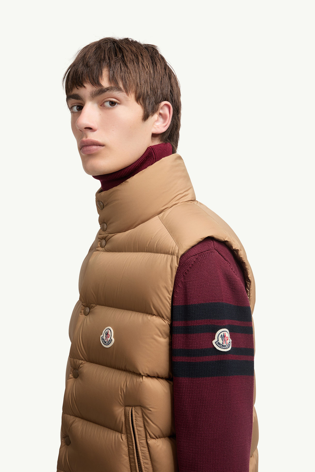 Gilet imbottito Tibb Uomo Beige Cammello Moncler 1