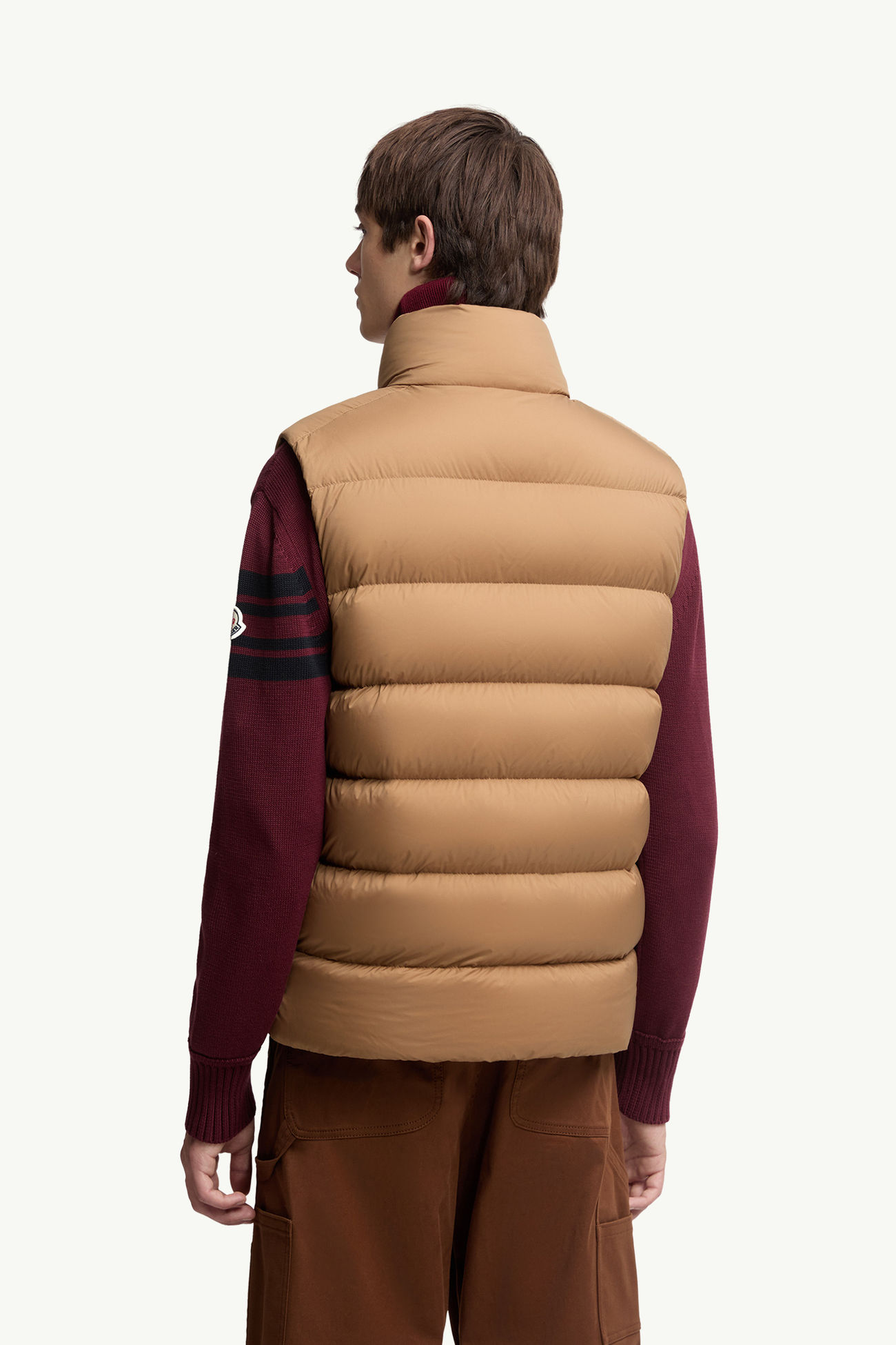 Tibb Down Gilet Men Camel Beige Moncler 4