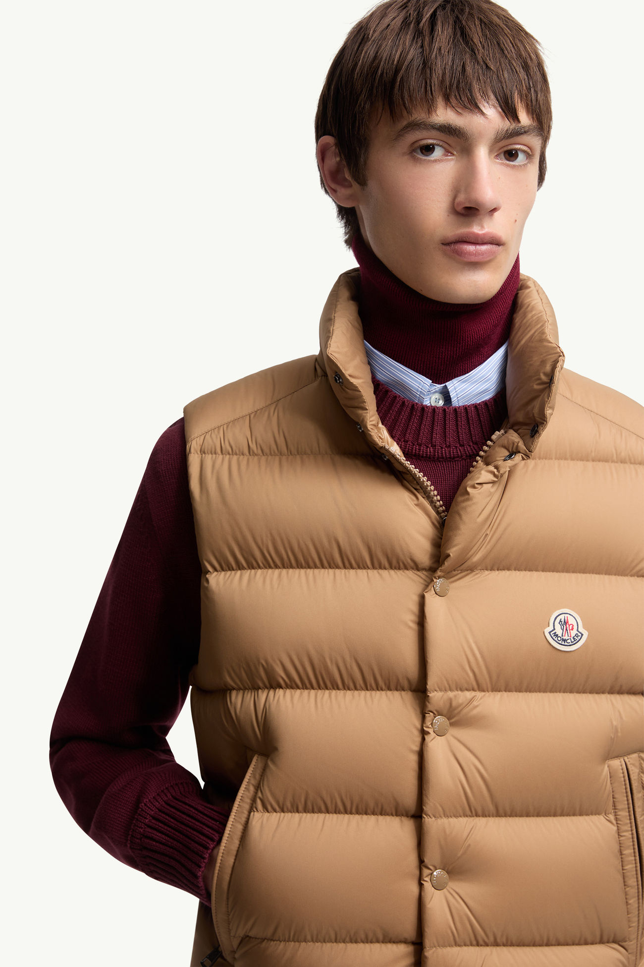 Doudoune sans manches Tibb Hommes Beige Chameau Moncler 5