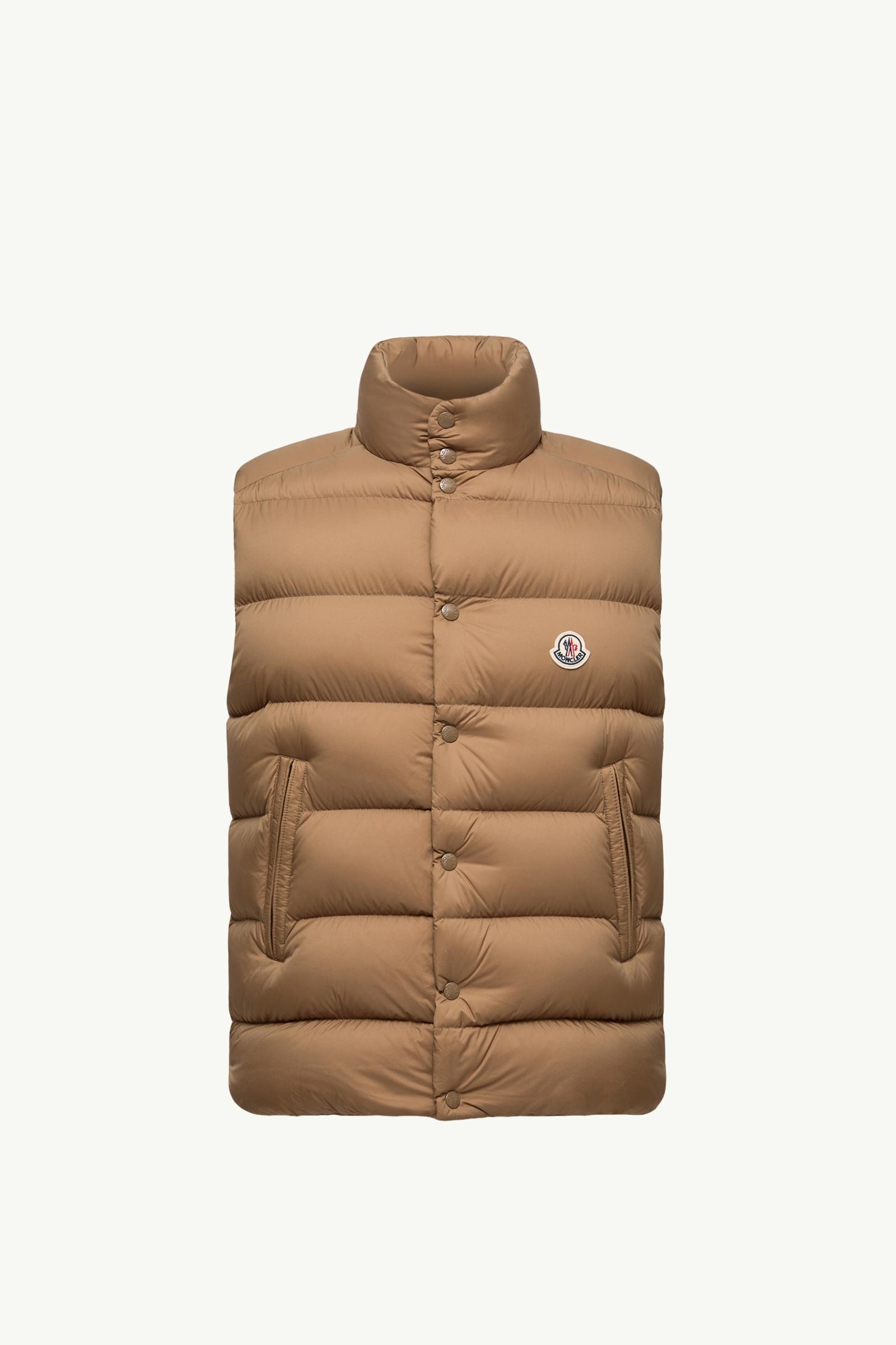 Camel Beige Tibb Down Vest - Vests for Men | Moncler US
