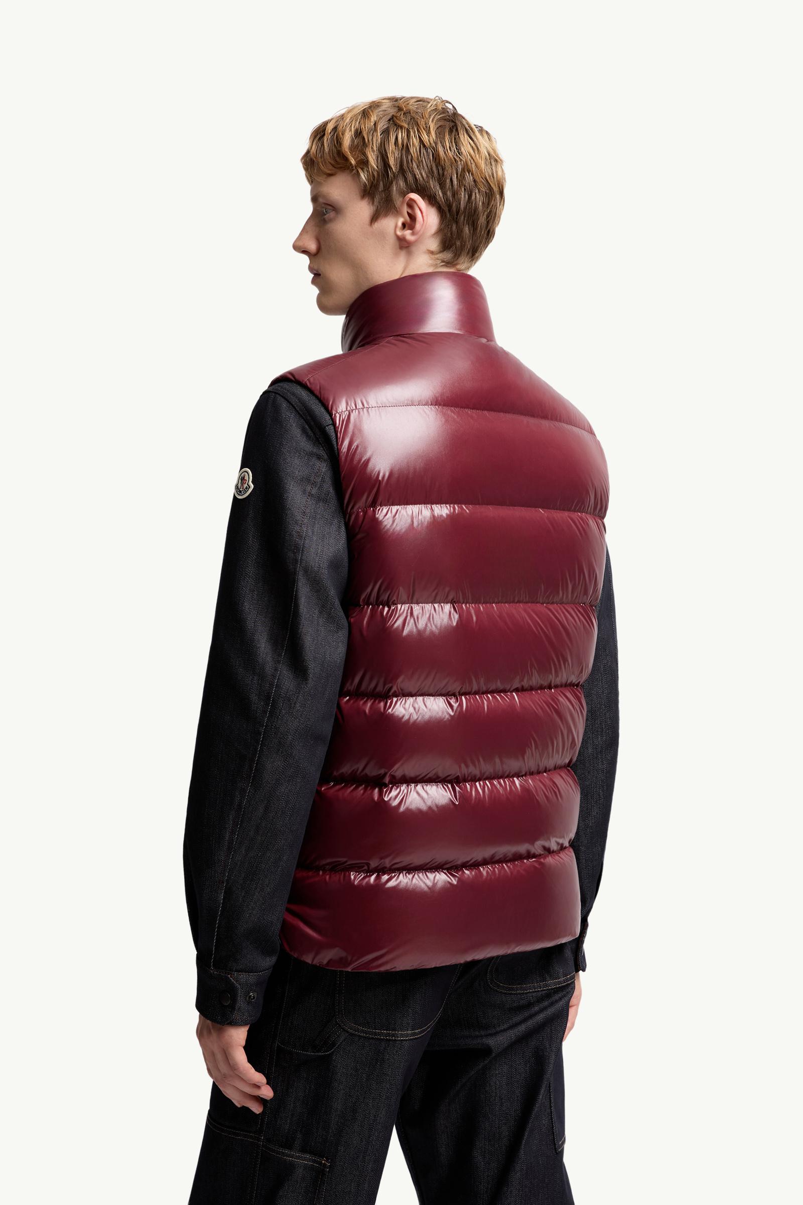 Burgundy Tibb Down Gilet - Vests for Men | Moncler GB