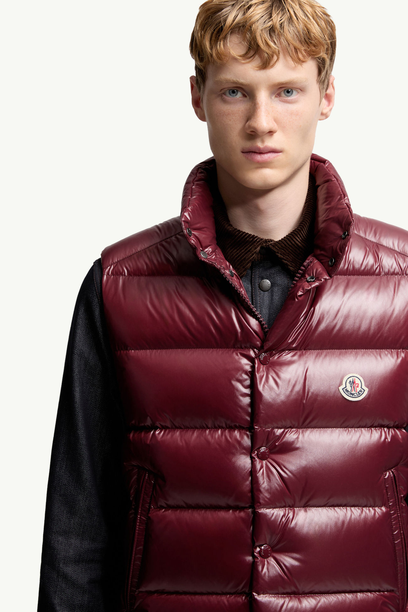 Tibb Daunenweste Herren Burgunderrot Moncler 6