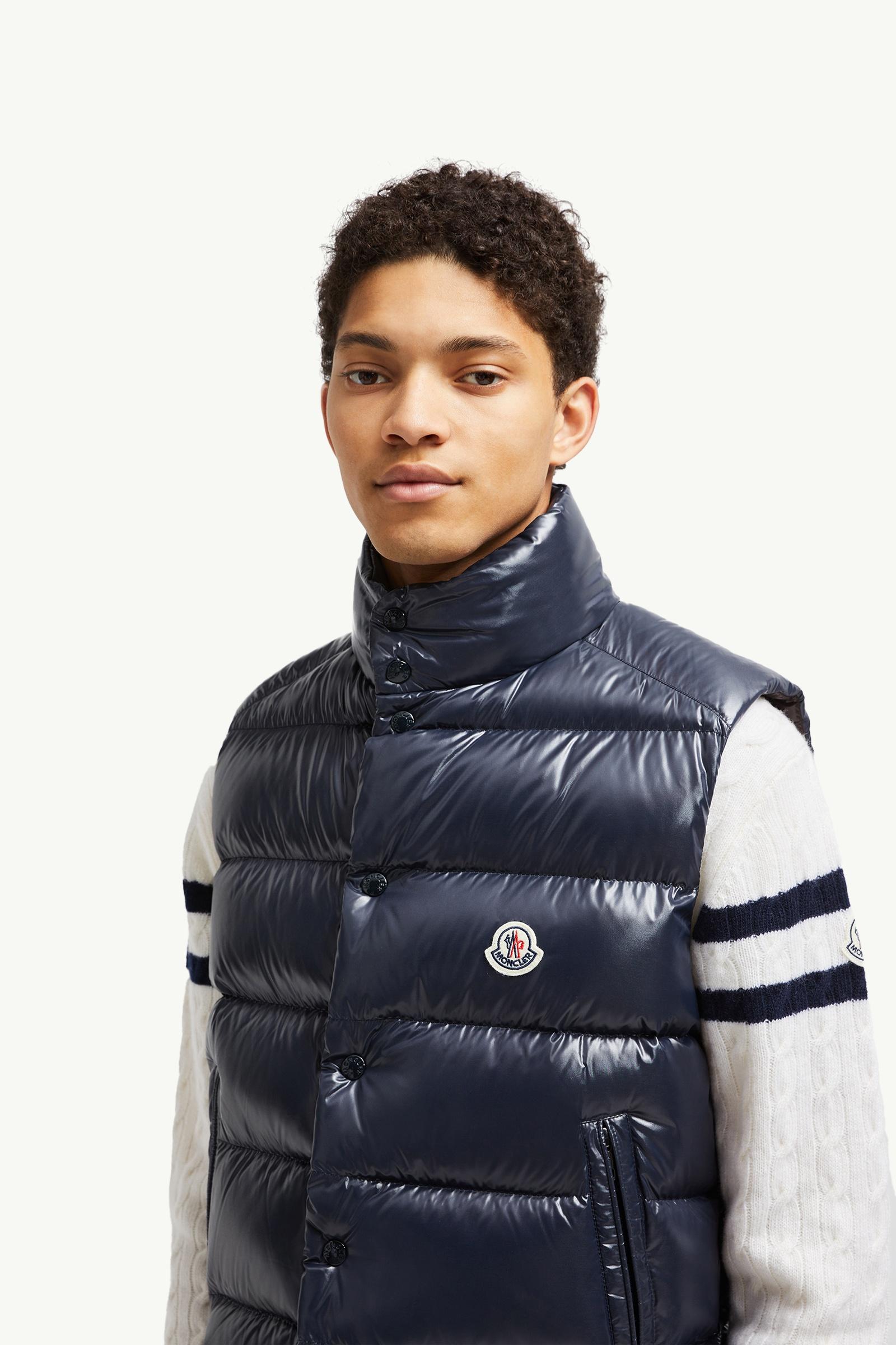 Navy Blue Tibb Down Vest - Vests for Men | Moncler CA