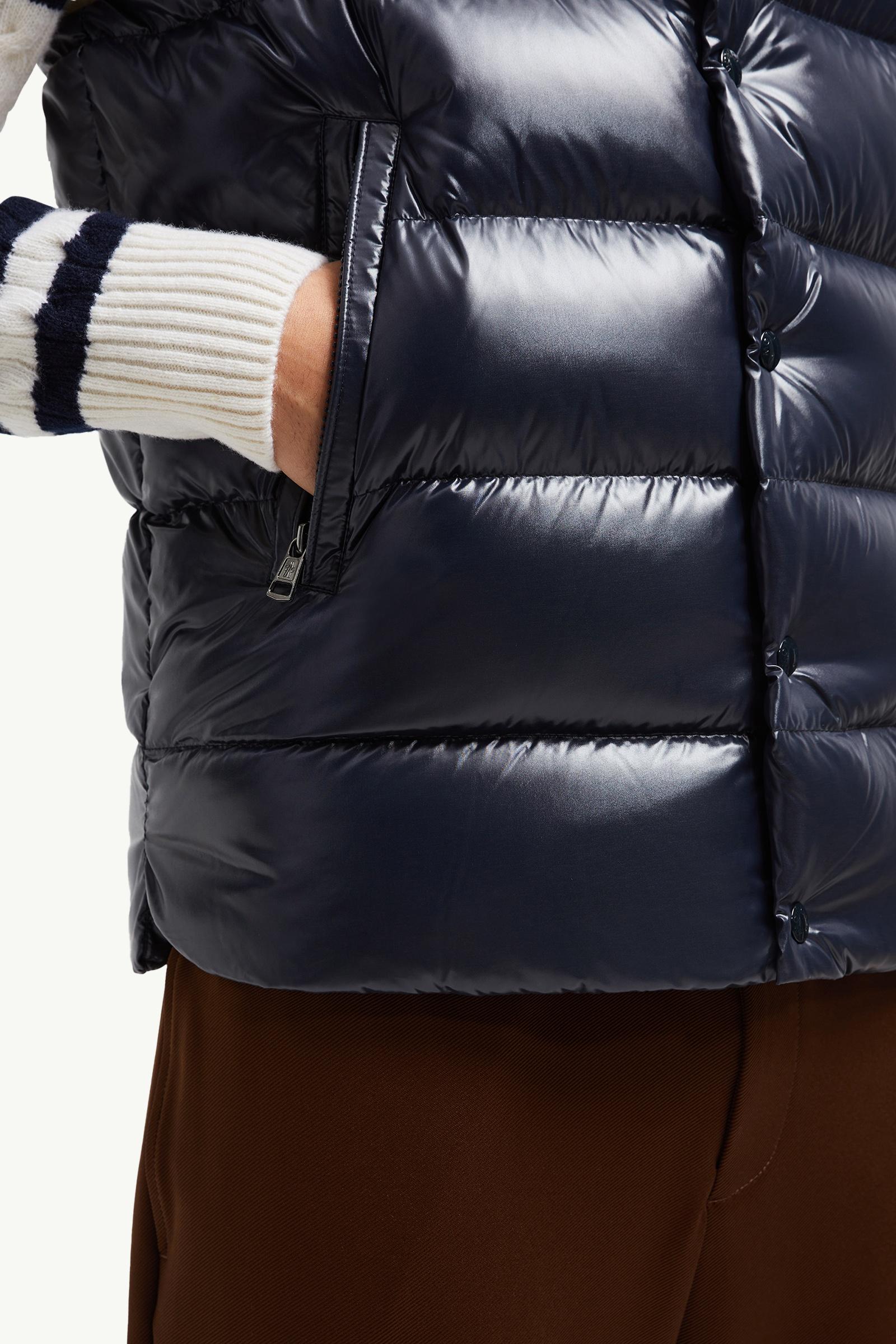 Navy Blue Tibb Down Gilet - Vests for Men | Moncler DE
